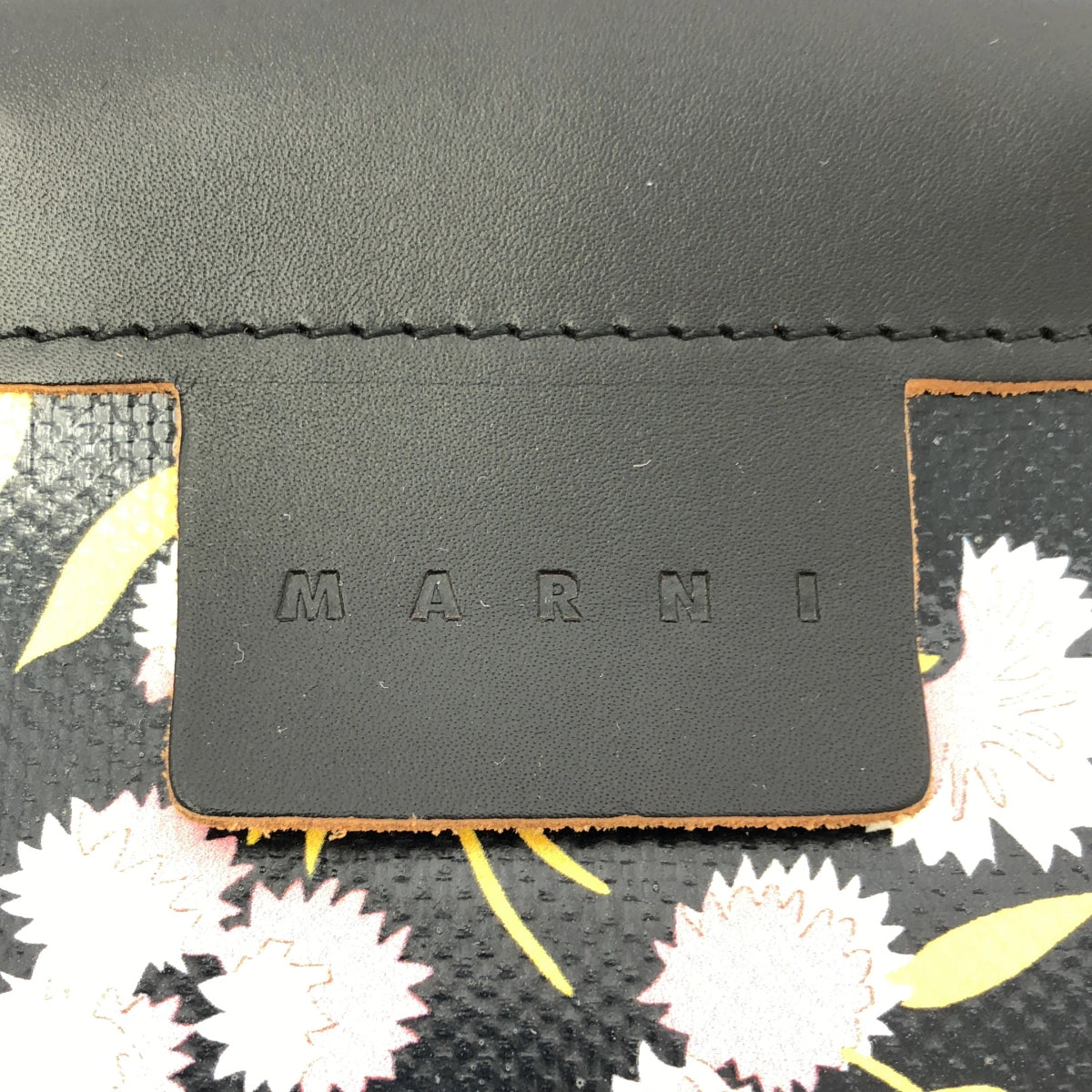 【成色極佳】MARNI / Marni | 花卉印花手拿包 | 黑/黃/粉 | 女士