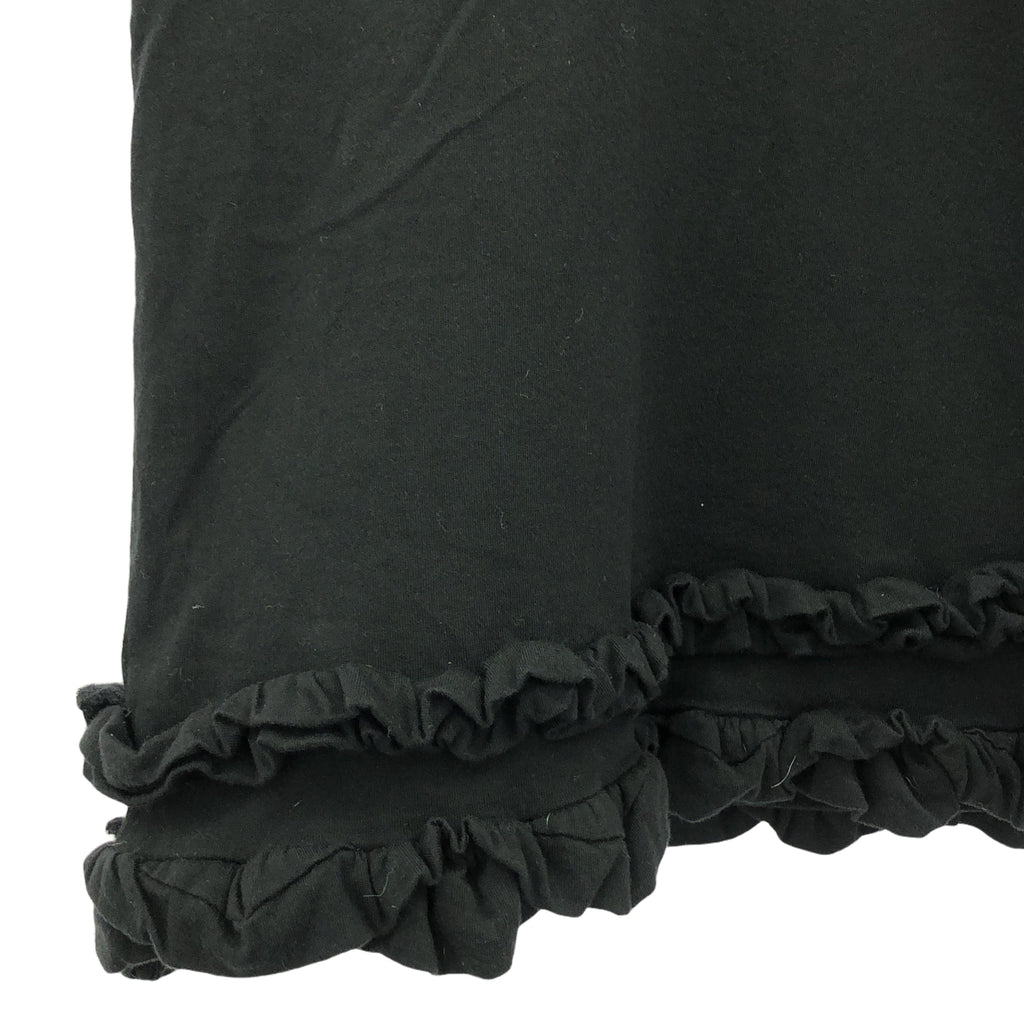 COMME des GARCONS COMME des GARCONS / Comme des |棉質荷葉邊 T 卹 | XS |黑色|女性的