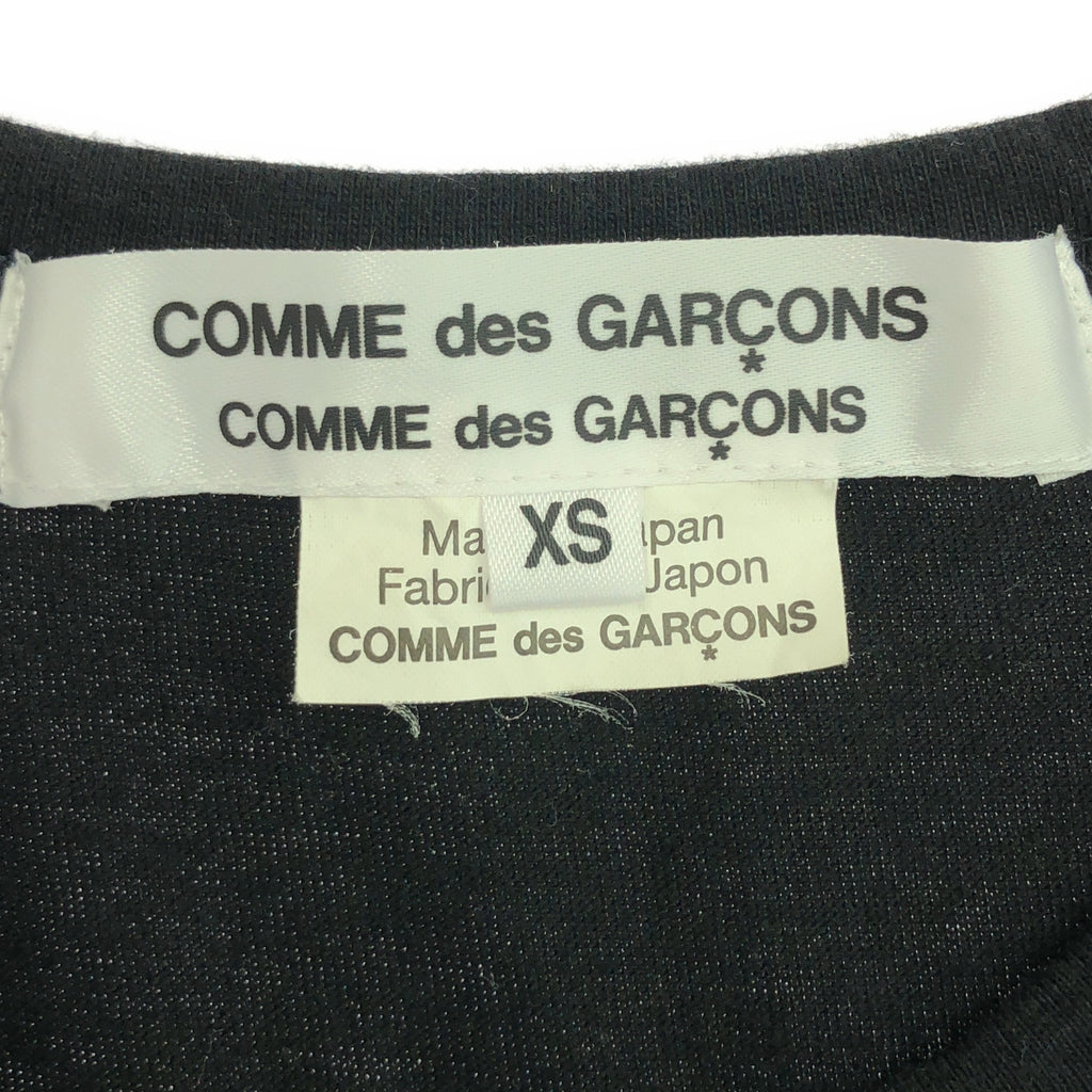 COMME des GARCONS COMME des GARCONS / Comme des |棉質荷葉邊 T 卹 | XS |黑色|女性的