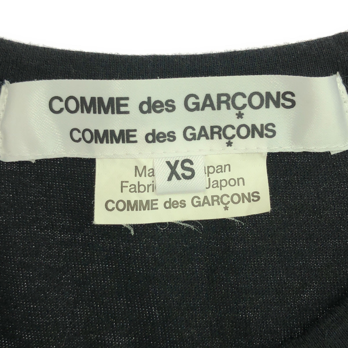 COMME des GARCONS COMME des GARCONS / Comme des |棉質荷葉邊 T 卹 | XS |黑色|女性的