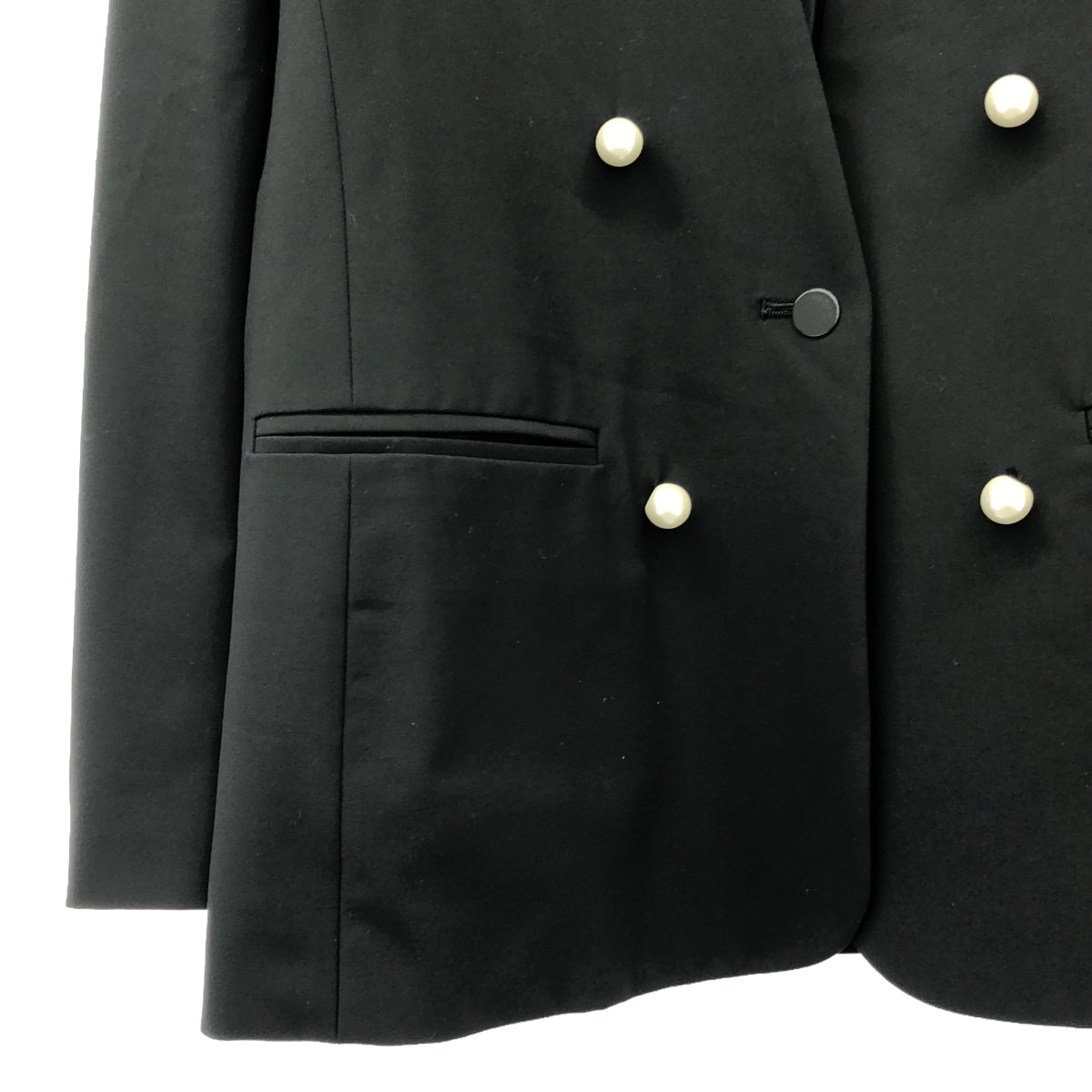 CINOH / チノ | BLACK FORMAL NO COLLAR JACKET ブラック フォーマル ノーカラー ジャケット | 36 | ブラック | レディース