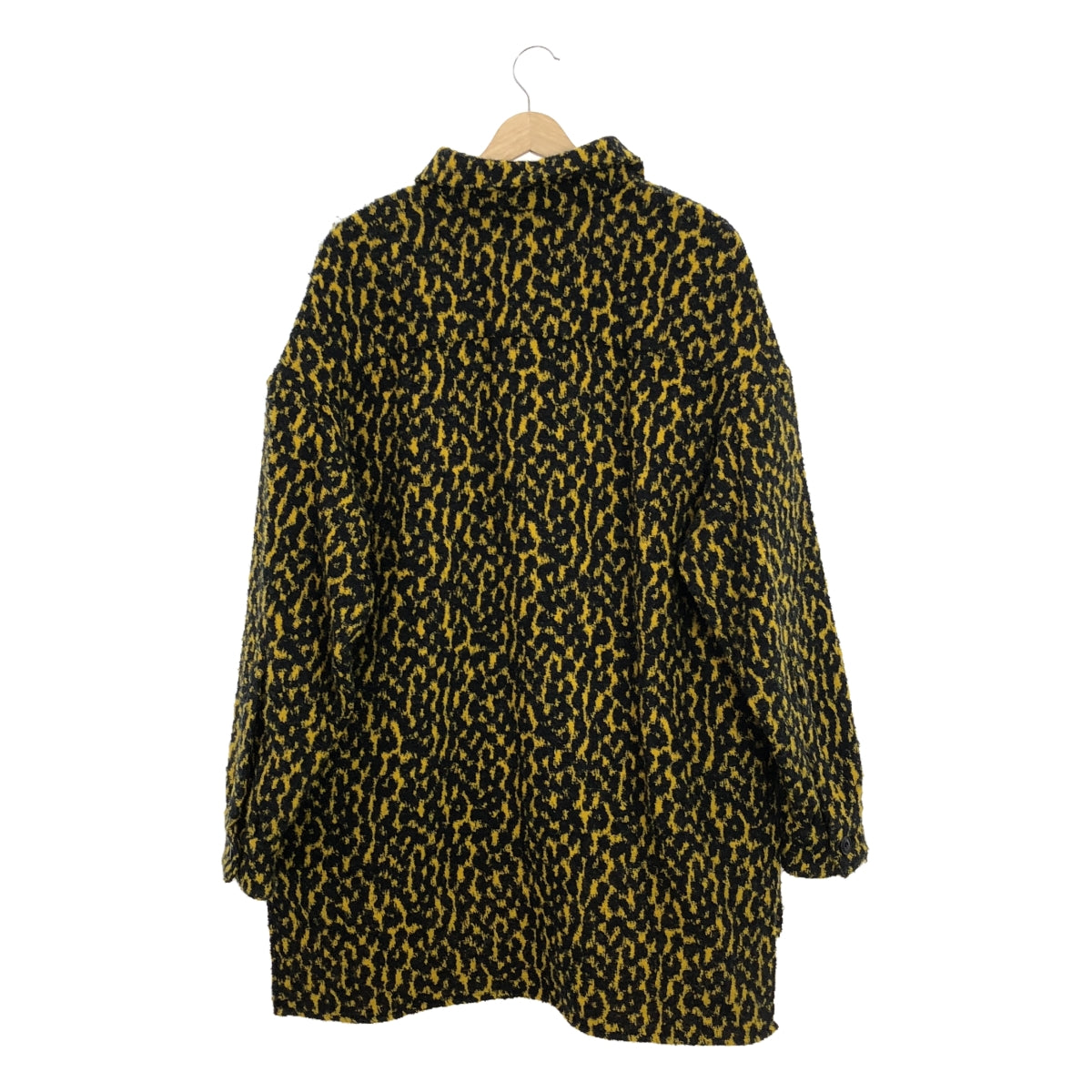 destin | Leopard print wool shirt | S | Yellow/Black | Men's