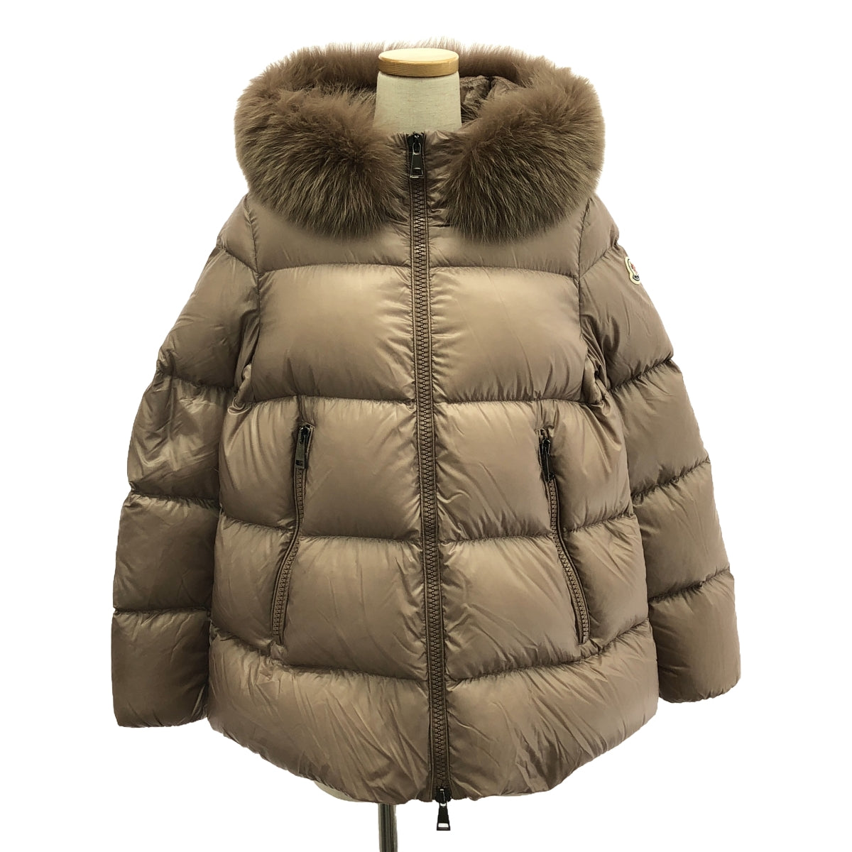 【미품】 MONCLER / 몽클레일 | SERIFUR 대사 후드 다운 재킷 | 1 | 베이지 계 | 여성