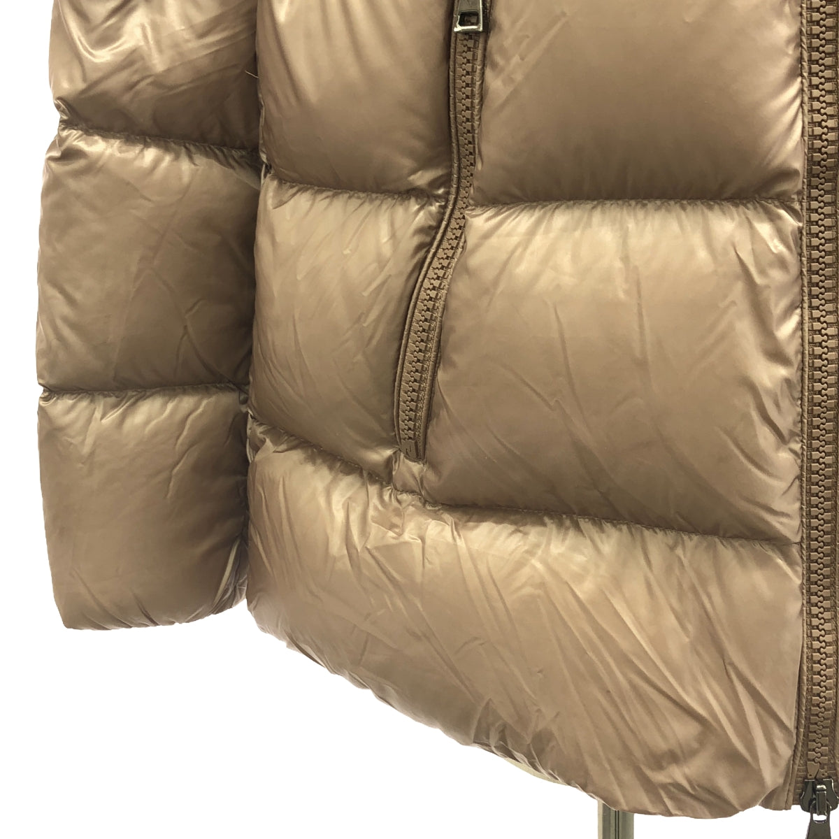 【美品】  MONCLER / モンクレール | SERIFUR セリファー フーデッドダウンジャケット | 1 | ベージュ系 | レディース