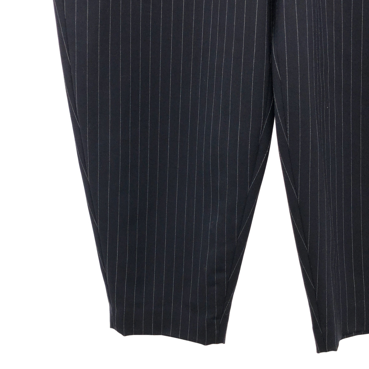 [狀況極佳] ENFOLD | 條紋雙十字繭型褲 | 36碼 | 海軍藍 | 女款