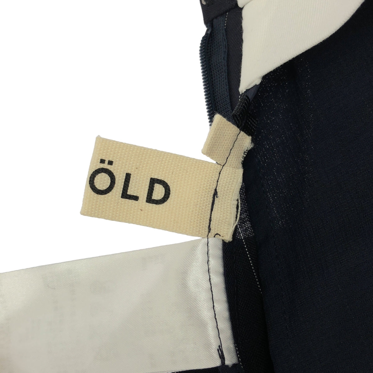 [狀況極佳] ENFOLD | 條紋雙十字繭型褲 | 36碼 | 海軍藍 | 女款