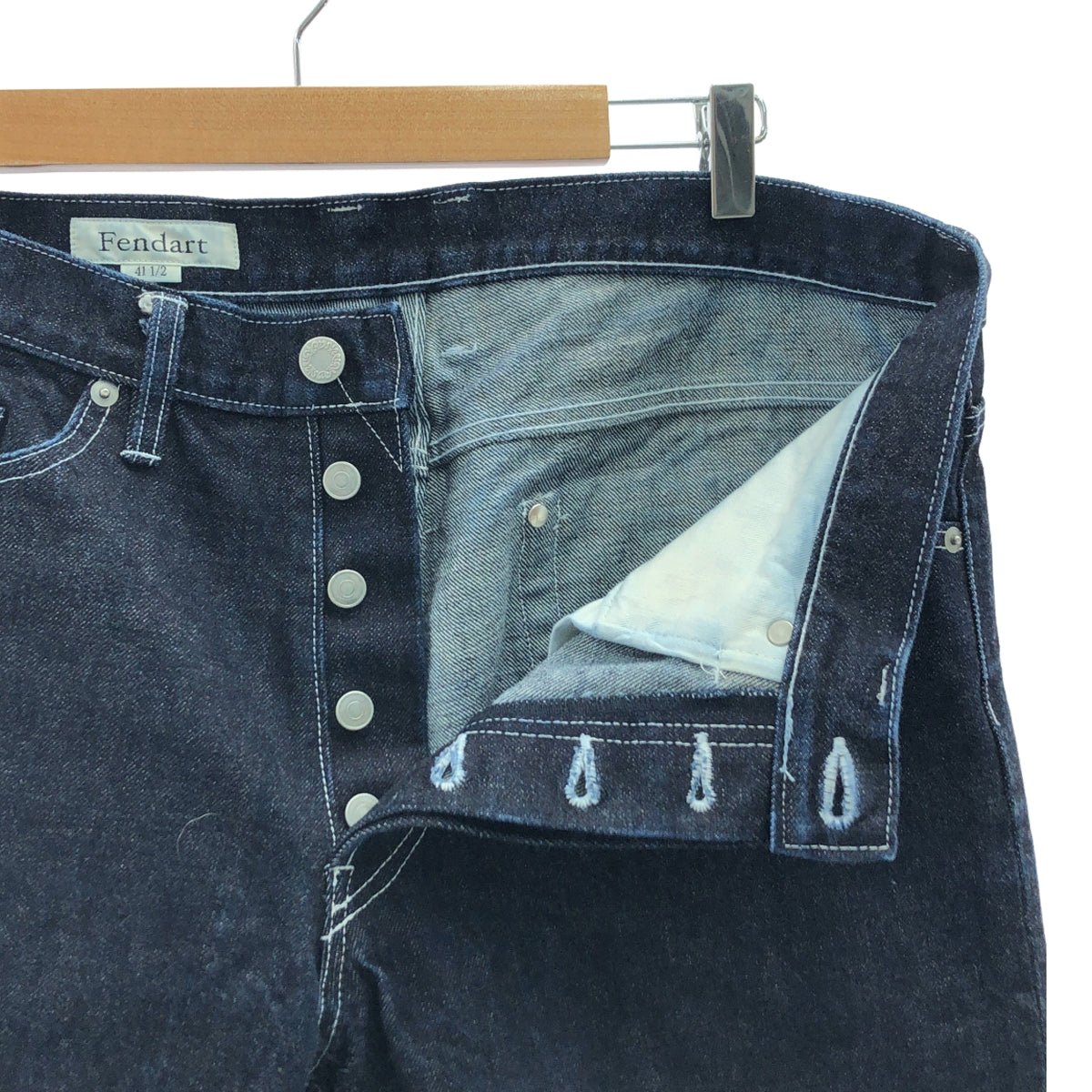 FENDART | 鑲邊寬牛仔褲 | 41 1/2 | 靛藍 | 男款