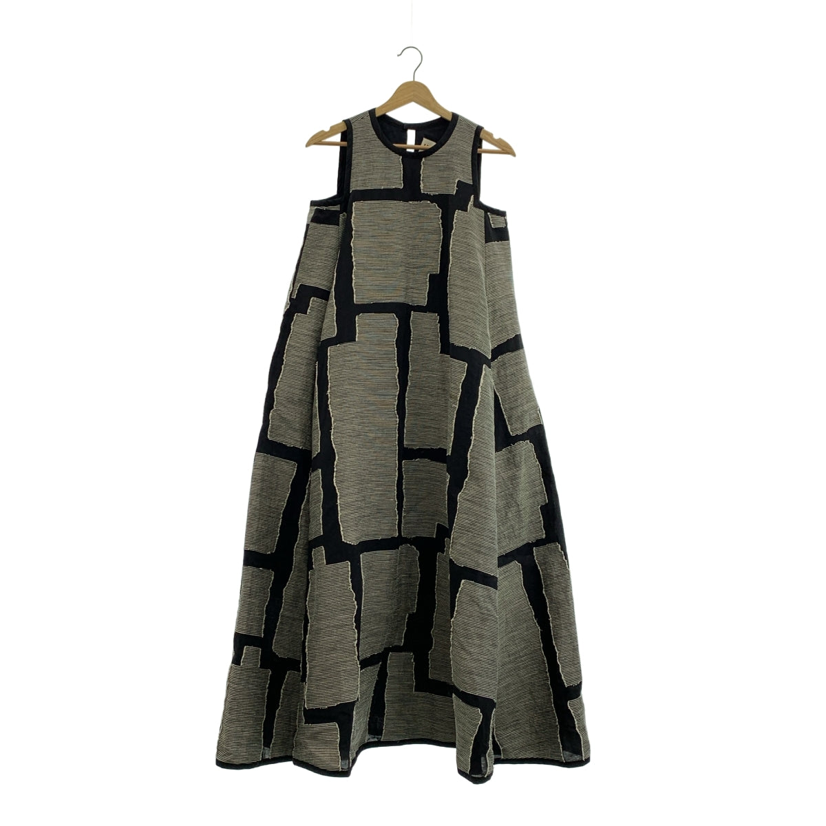 INSCRIRE / アンスクリア | cut jacquard flare dress ジャガード ノースリーブ ワンピース | 36 | レディース