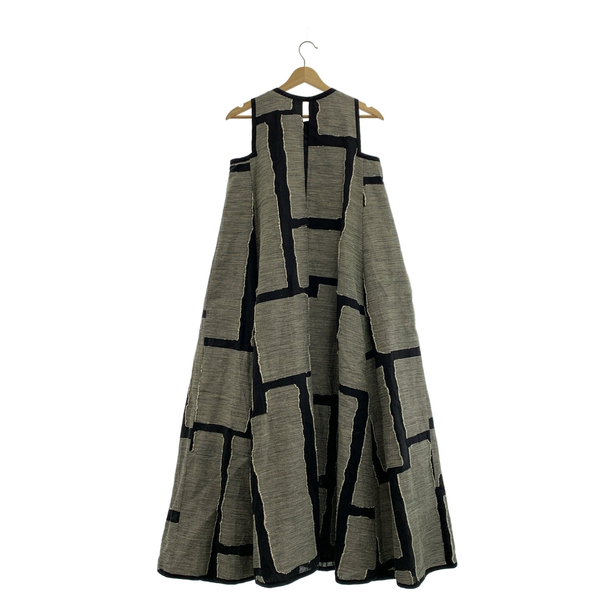 INSCRIRE / アンスクリア | cut jacquard flare dress ジャガード ノースリーブ ワンピース | 36 | レディース