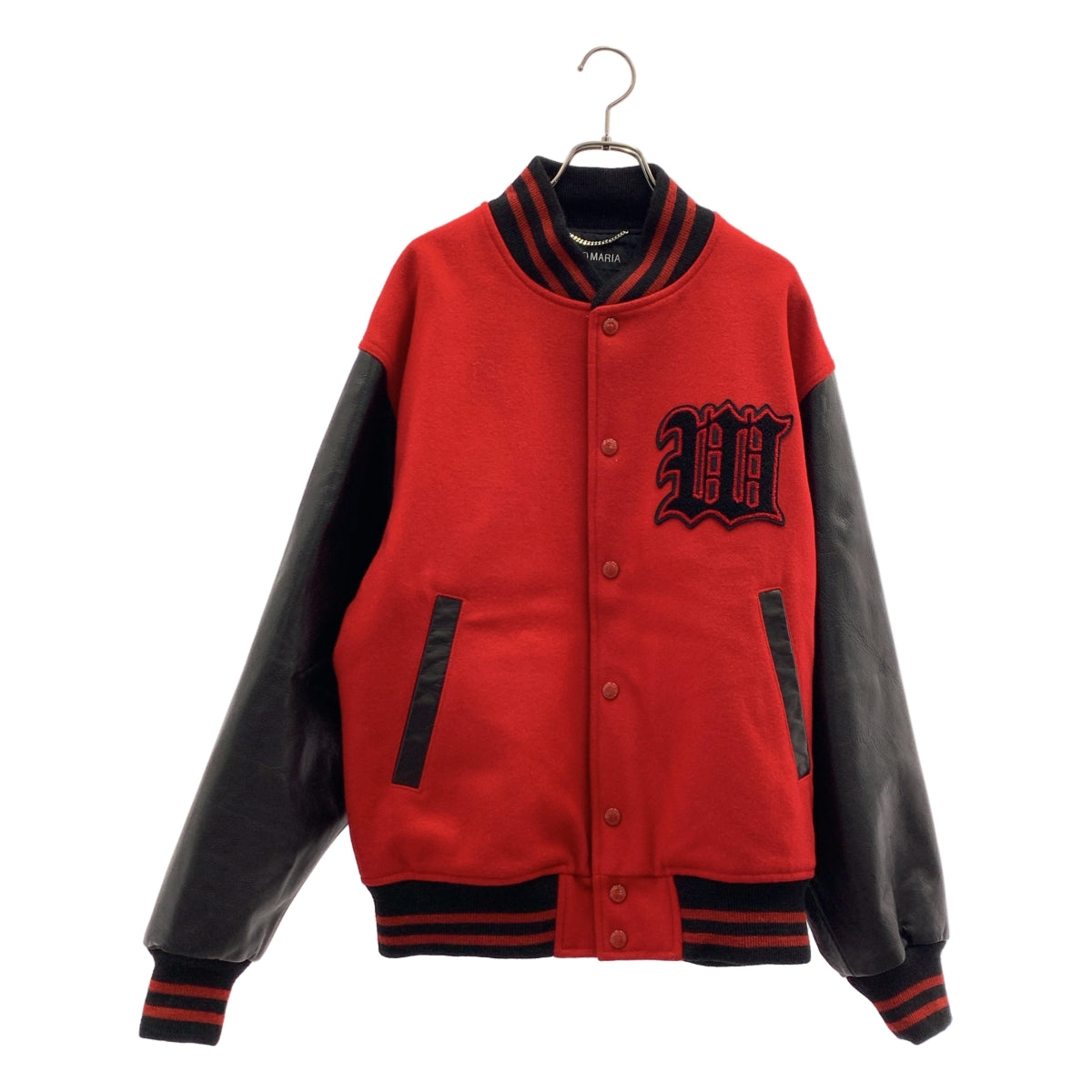 WACKO MARIA / ワコマリア | 2024AW | LEATHER VARSITY JACKET B TYPE-1 ロゴワッペン レザー切替 バーシティジャケット | M | メンズ