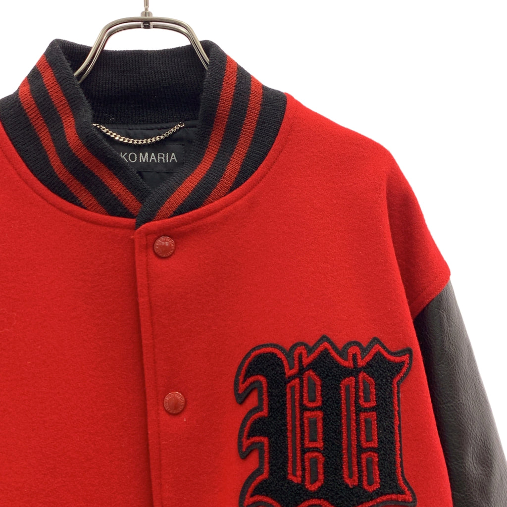 WACKO MARIA / ワコマリア | 2024AW | LEATHER VARSITY JACKET B TYPE-1 ロゴワッペン レザー切替 バーシティジャケット | M | メンズ