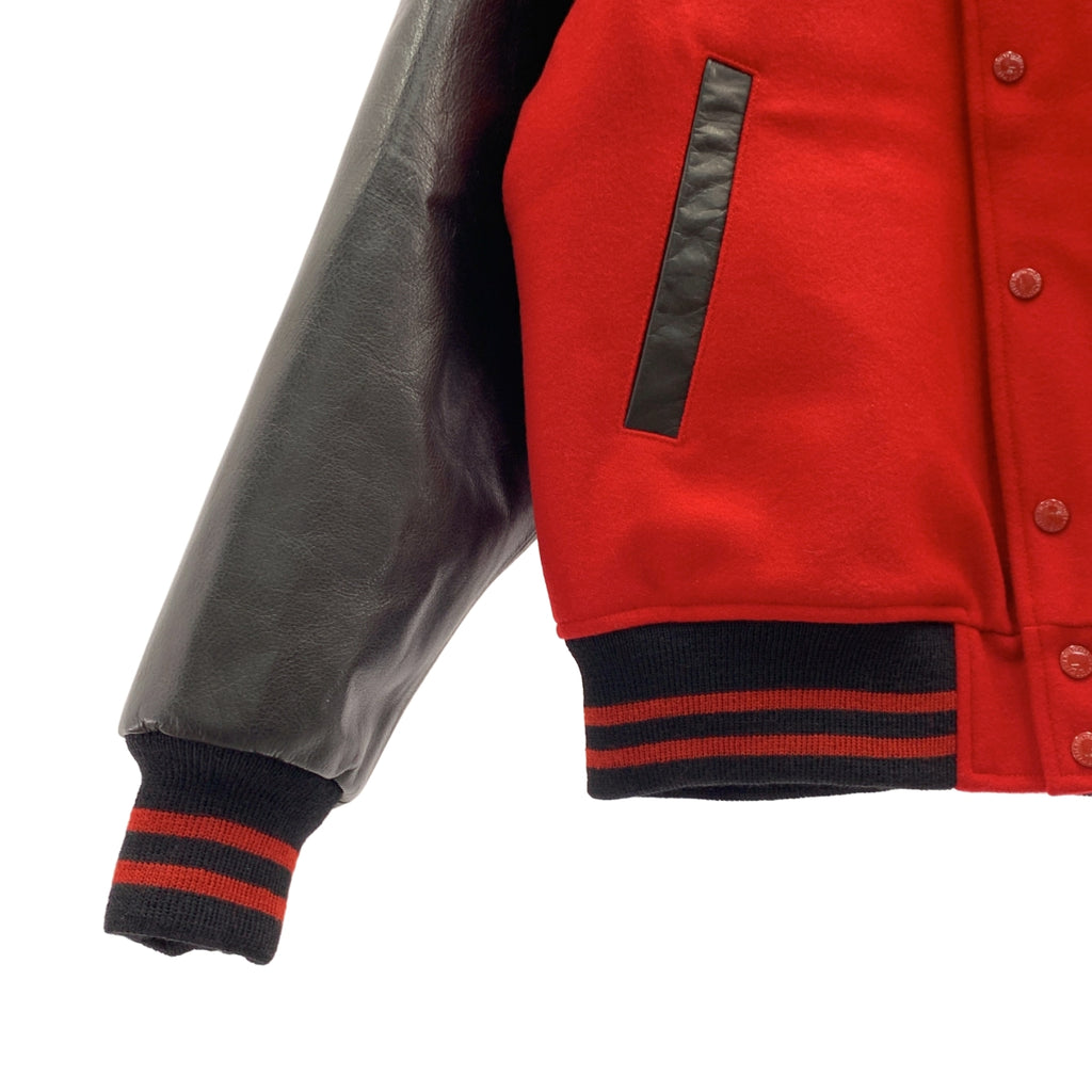 WACKO MARIA / ワコマリア | 2024AW | LEATHER VARSITY JACKET B TYPE-1 ロゴワッペン レザー切替 バーシティジャケット | M | メンズ