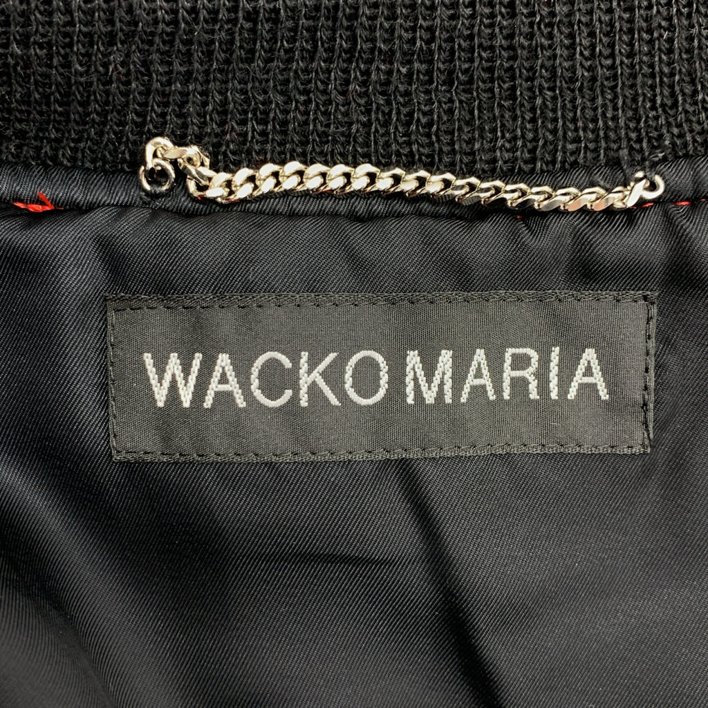 WACKO MARIA / ワコマリア | 2024AW | LEATHER VARSITY JACKET B TYPE-1 ロゴワッペン レザー切替 バーシティジャケット | M | メンズ