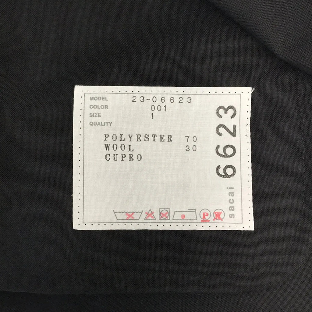 sacai / サカイ | 2023SS | MINI SKIRT WITH ASYMMETRICAL HEM スカート | 1 | ブラック | レディース