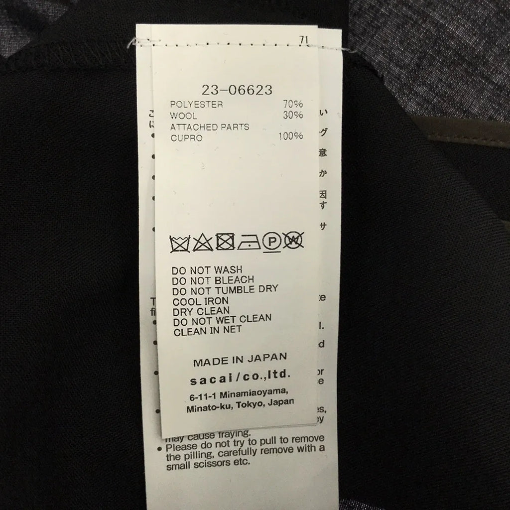 sacai / サカイ | 2023SS | MINI SKIRT WITH ASYMMETRICAL HEM スカート | 1 | ブラック | レディース