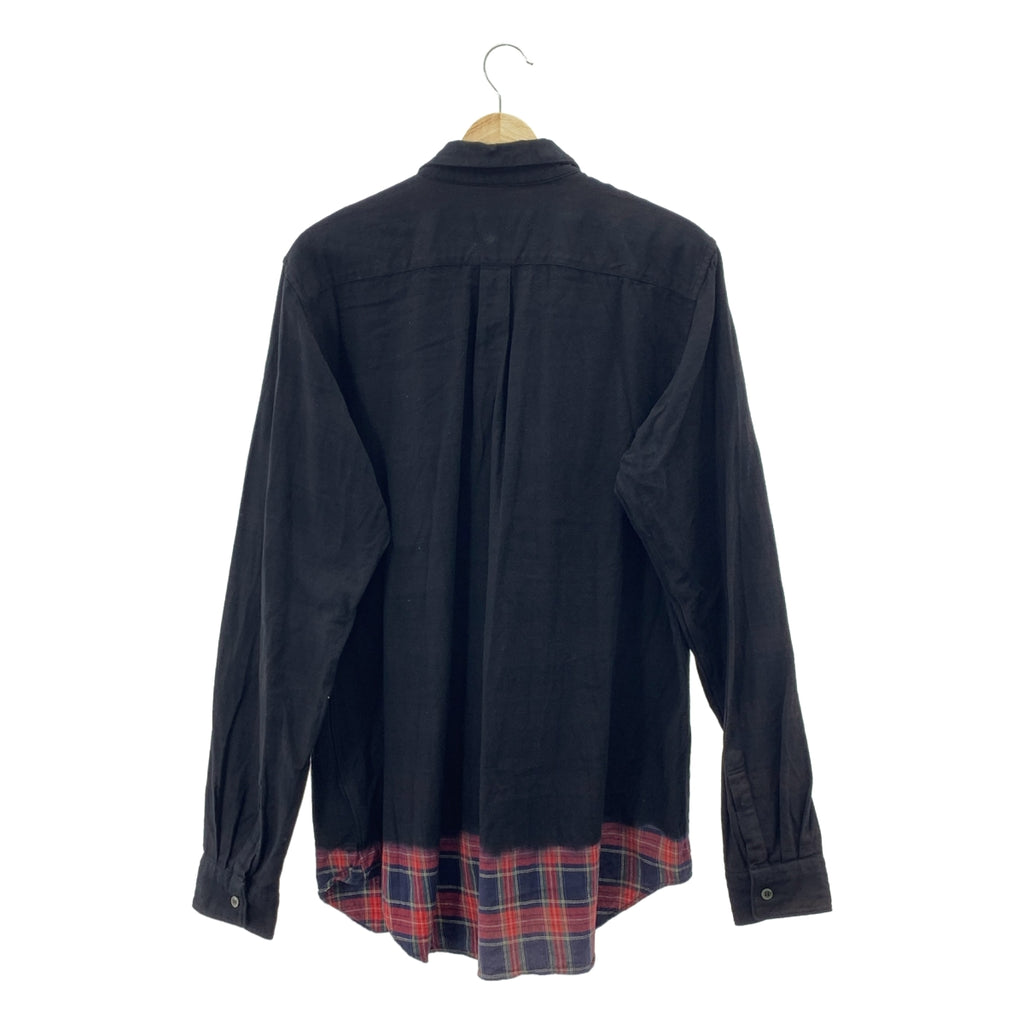 BLACK COMME des GARCONS / 블랙콤 데 걸슨 | 제품 가공 탈색 체크 오버 셔츠 | XL |