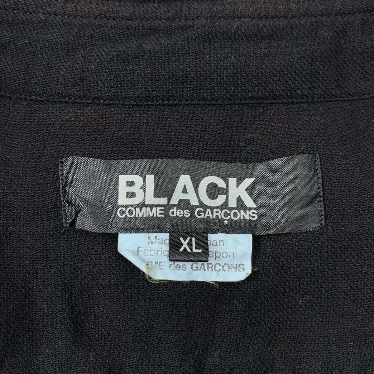 BLACK COMME des GARCONS / 블랙콤 데 걸슨 | 제품 가공 탈색 체크 오버 셔츠 | XL |