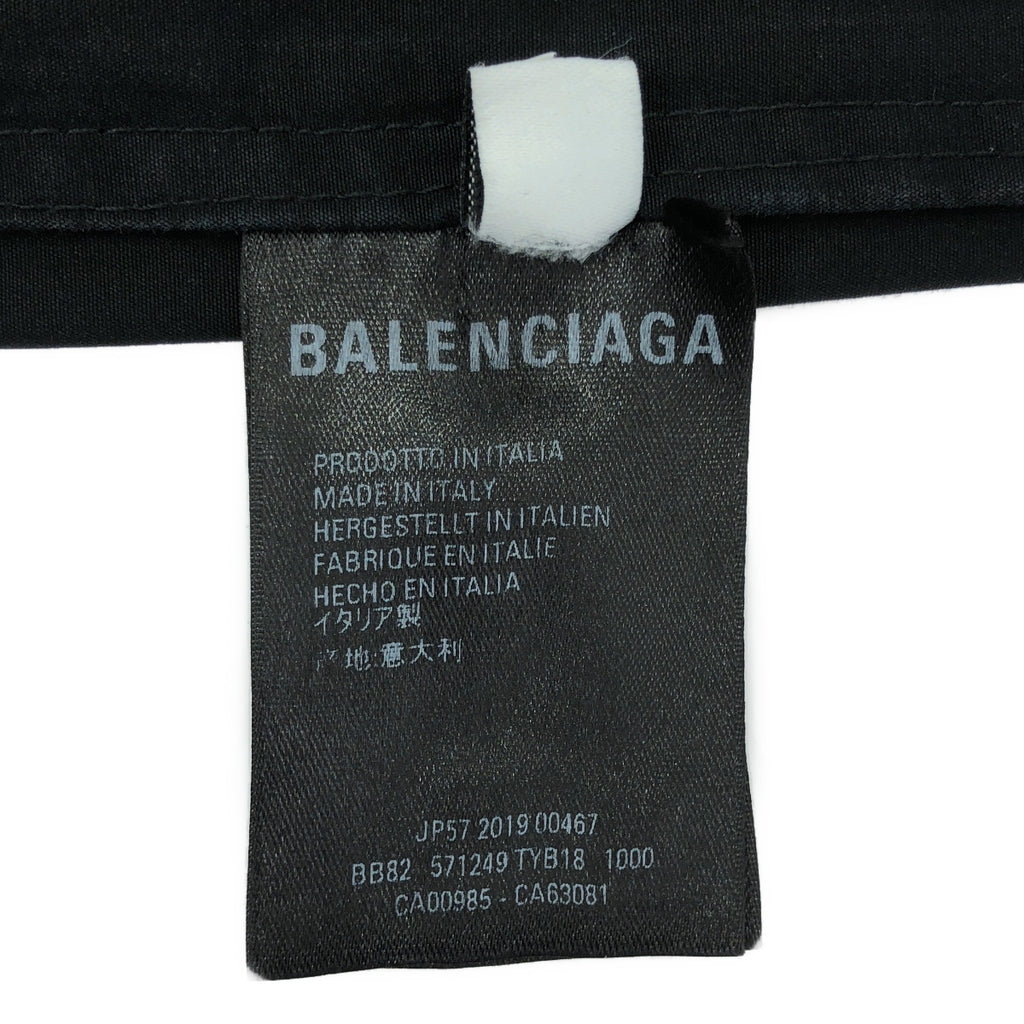 BALENCIAGA / バレンシアガ | 2019 | ロゴ オーバーサイズ ブルゾン ジャケット | 34 | ブラック | メンズ