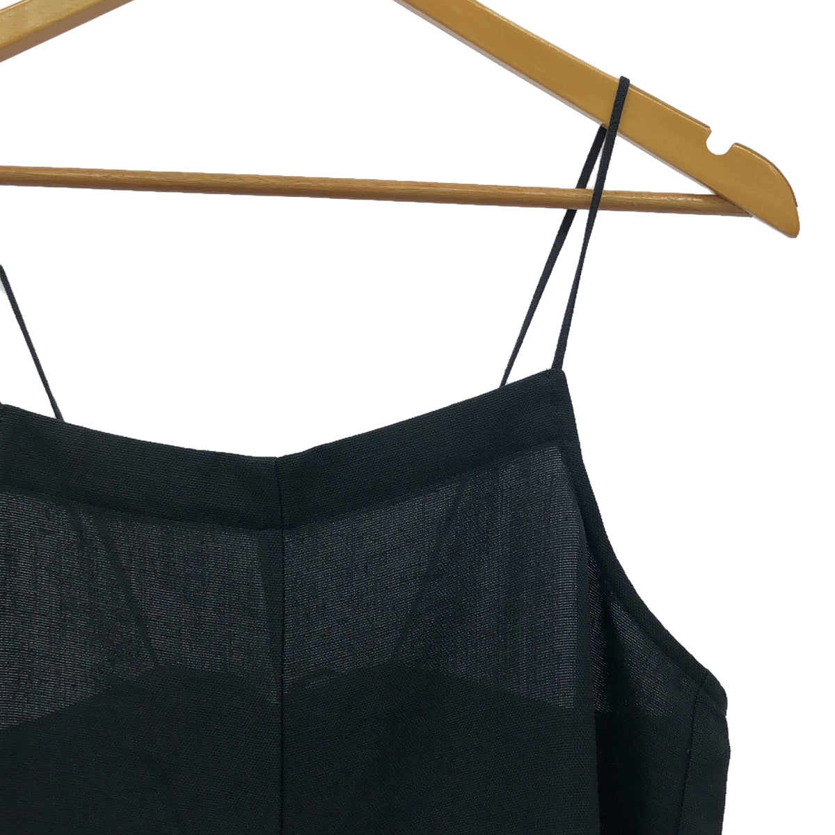 一塵不染 |粗花呢羊毛吊帶背帶褲 | 36 |黑色 |女性的