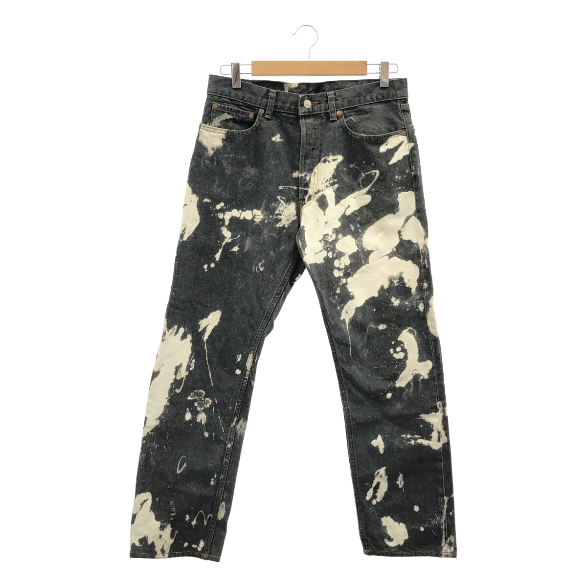 LE / 엘이 | 2022SS | ESSENTIAL BLACK DENIM KK 블리치 가공 데님 팬츠 | 32 | 블랙 | 남성