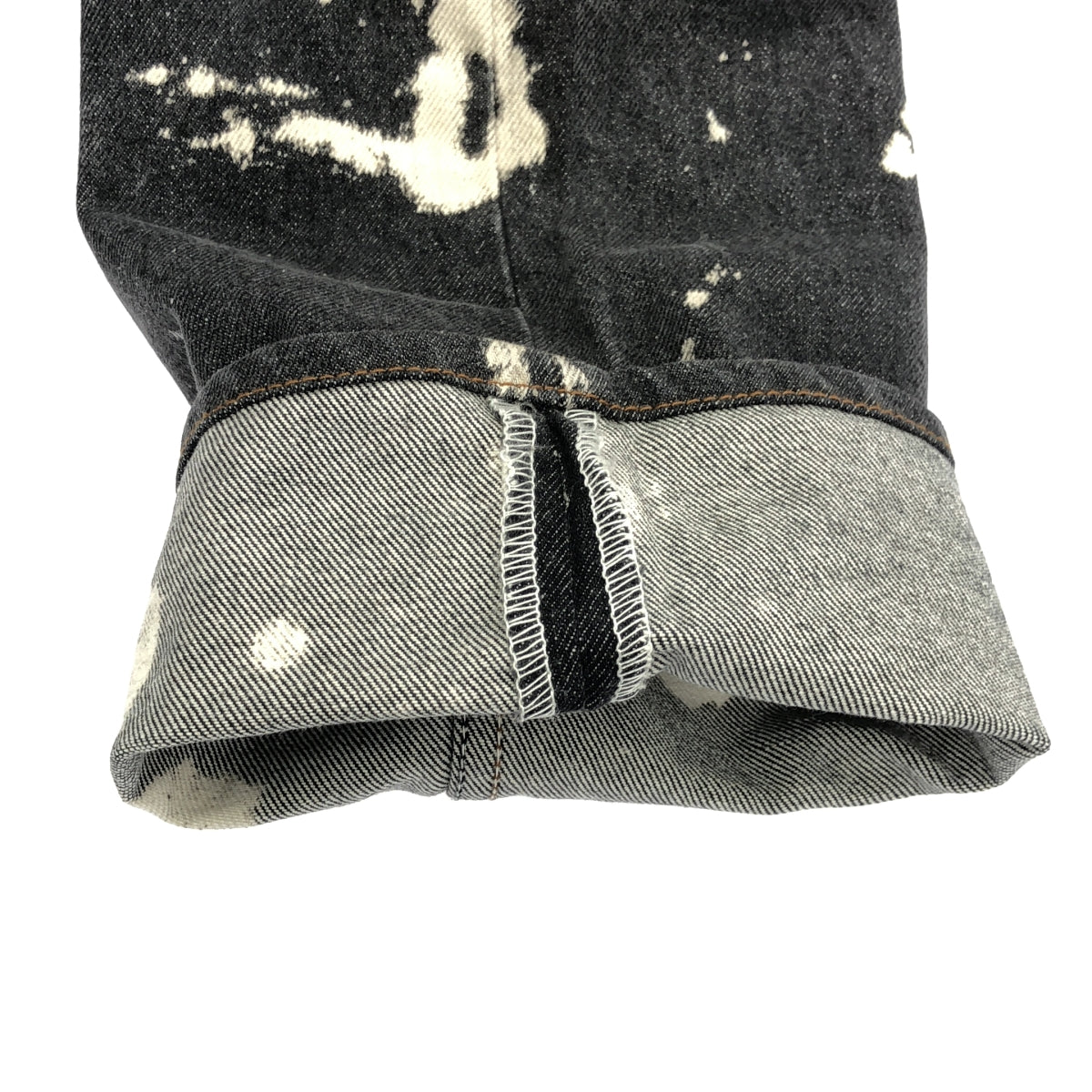 LE / 엘이 | 2022SS | ESSENTIAL BLACK DENIM KK 블리치 가공 데님 팬츠 | 32 | 블랙 | 남성