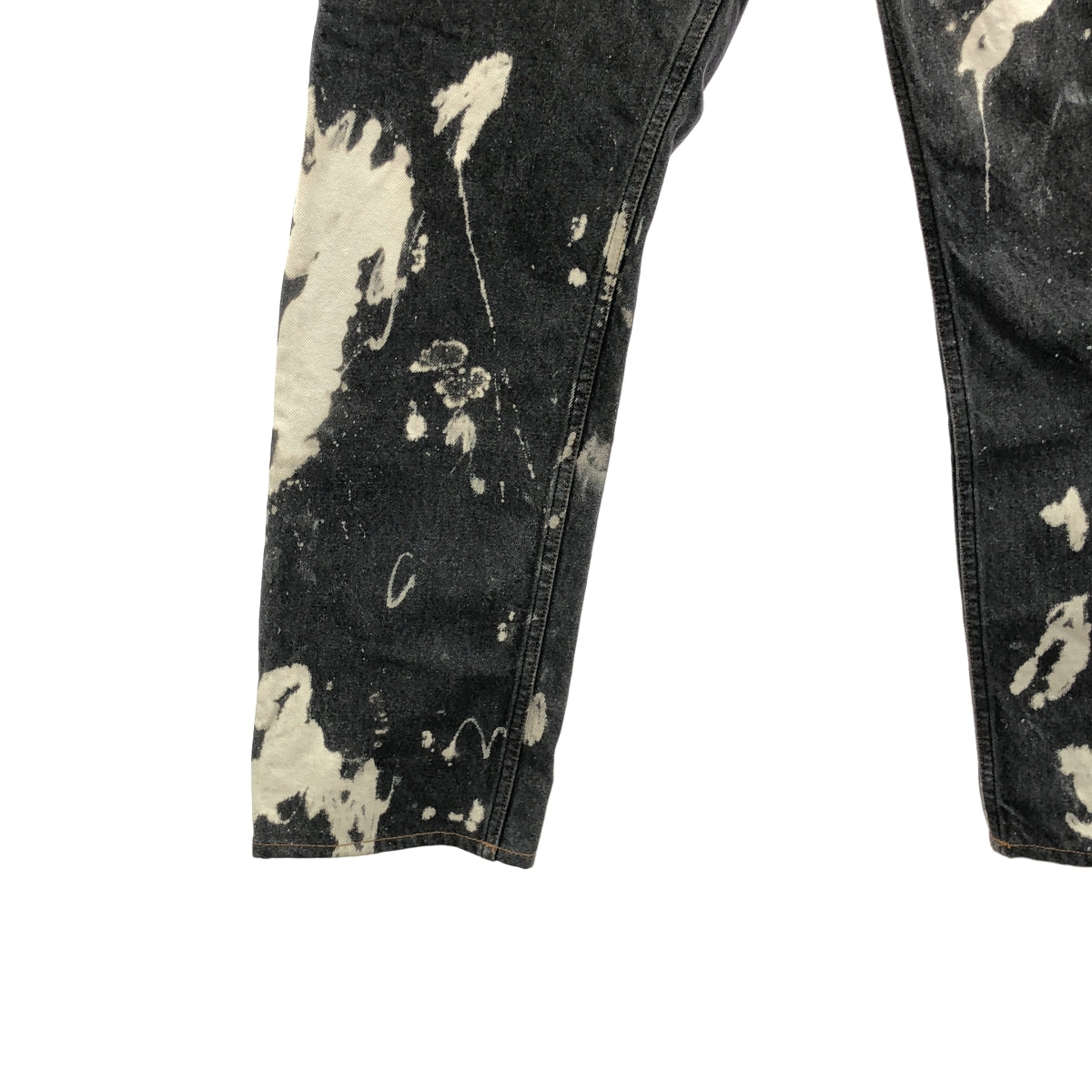 LE / 엘이 | 2022SS | ESSENTIAL BLACK DENIM KK 블리치 가공 데님 팬츠 | 32 | 블랙 | 남성