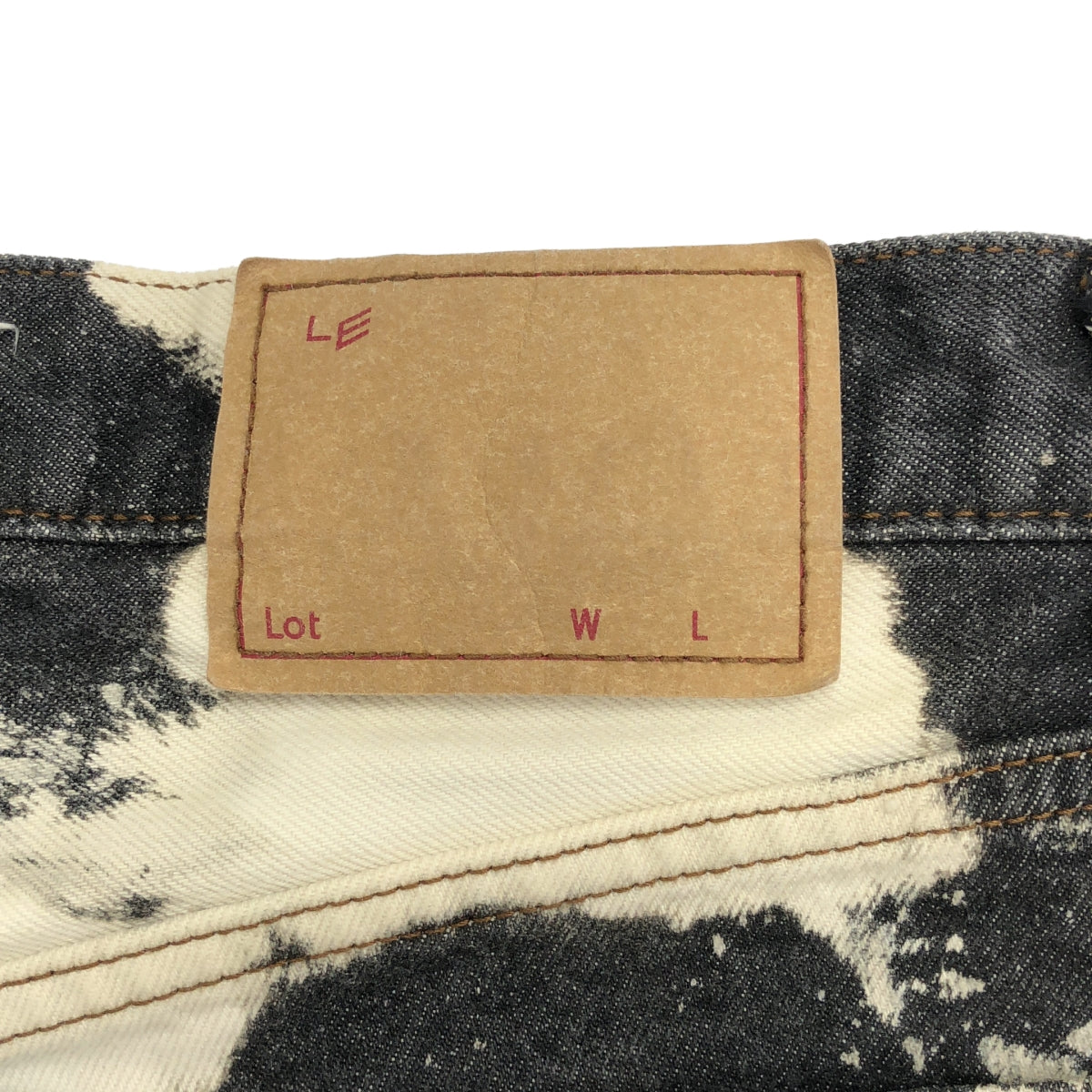 LE / 엘이 | 2022SS | ESSENTIAL BLACK DENIM KK 블리치 가공 데님 팬츠 | 32 | 블랙 | 남성