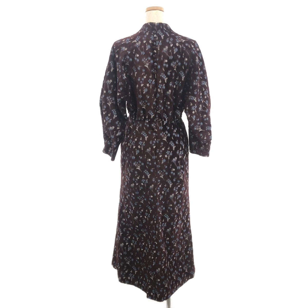 [品相良好] 黑河內真 |花卉提花喇叭裙 | 2 |波爾多紅/淺藍色/白色 |女性的