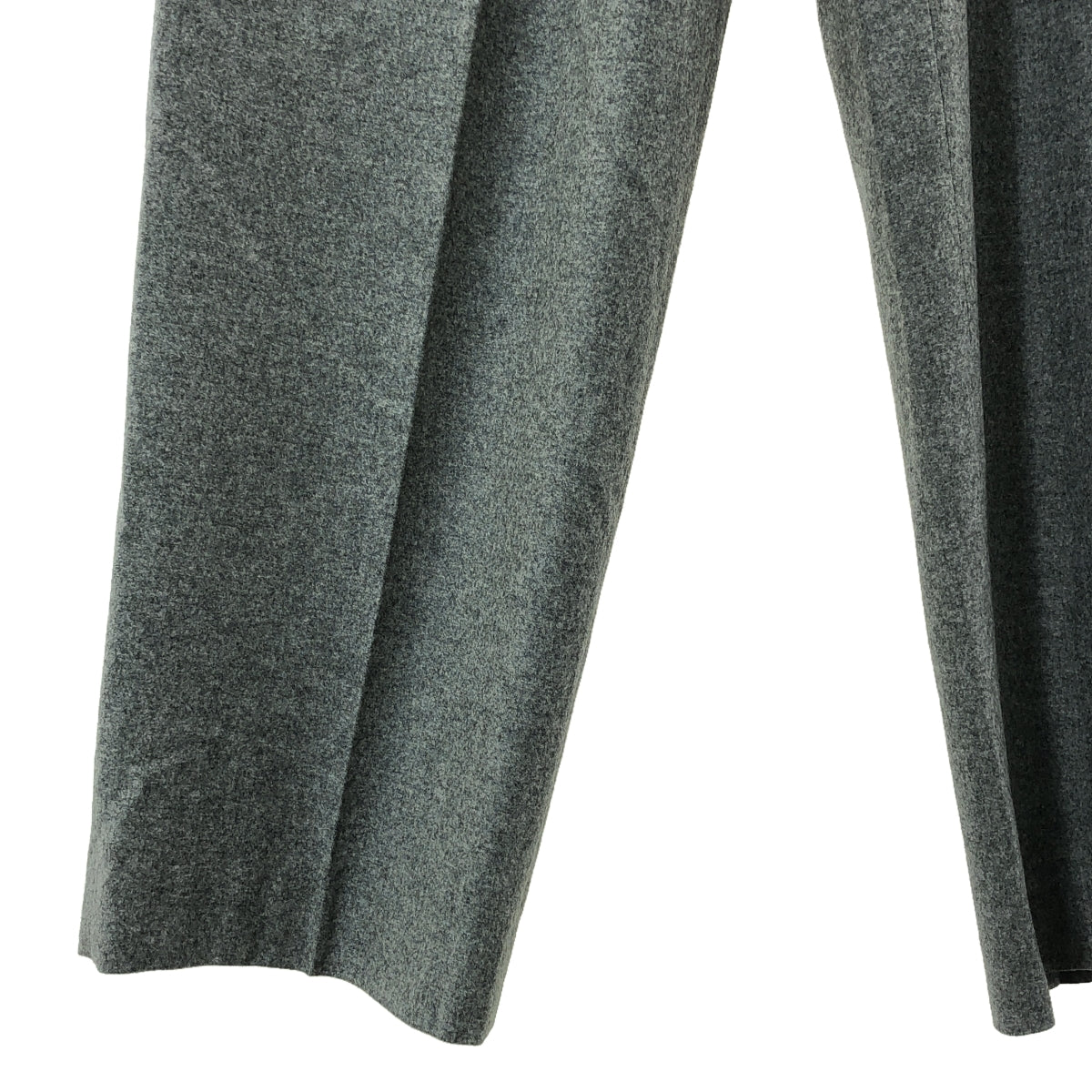 [新] Mame Kurogouchi | 2024秋冬 |羊毛法蘭絨寬錐形褲 | 1 |灰色 |女性的