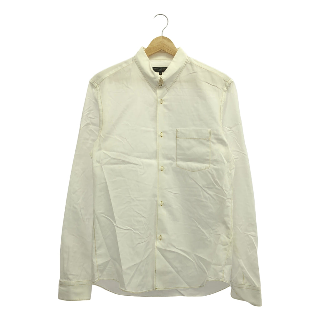 COMME des GARCONS HOMME PLUS | 2007春夏 |附扣領金色針腳棉質襯衫 | M |白色/金色 |男士