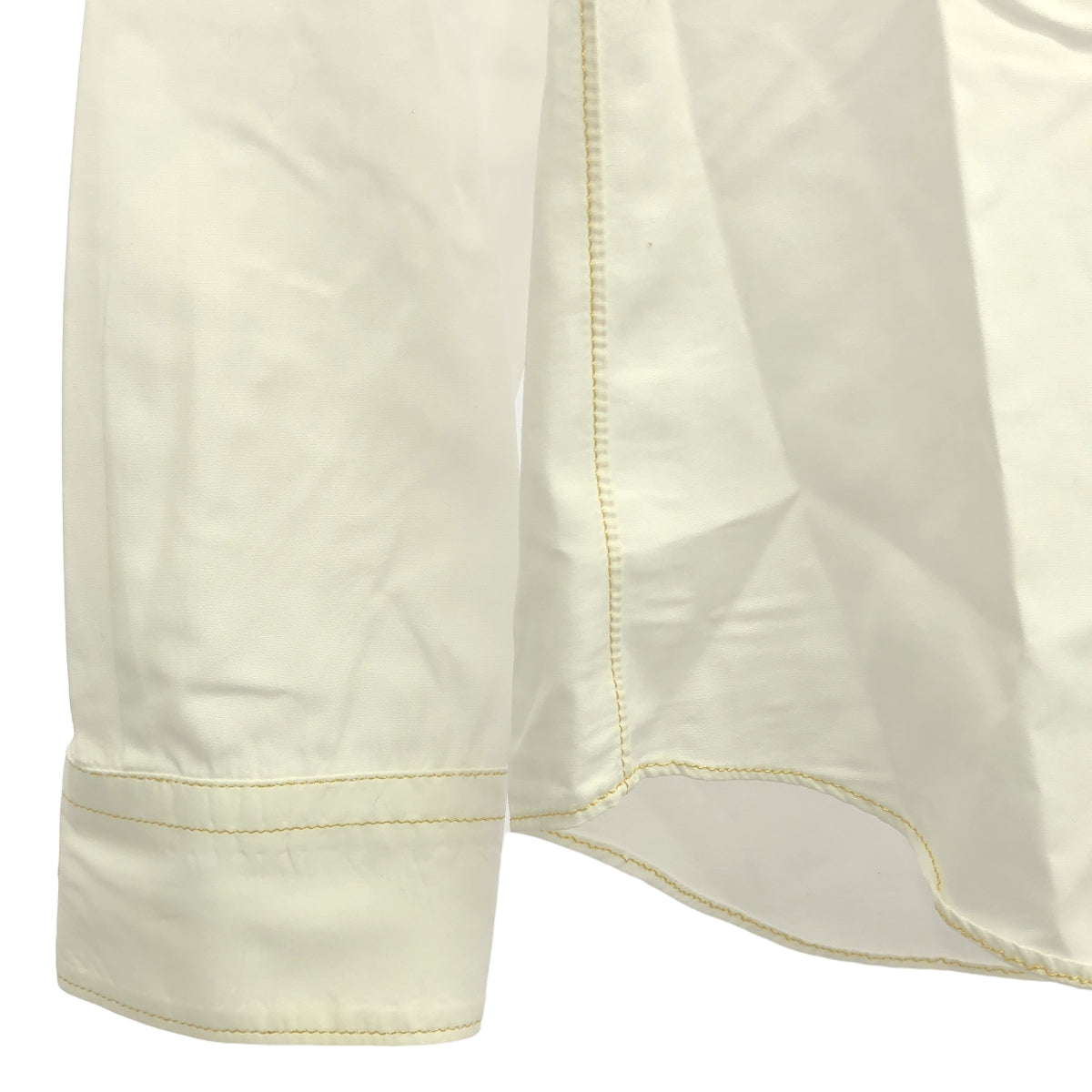 COMME des GARCONS HOMME PLUS | 2007春夏 |附扣領金色針腳棉質襯衫 | M |白色/金色 |男士