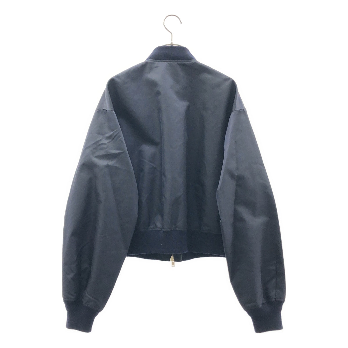 CINOH / チノ | 2024AW | ECONYL drape sleeve MA-1 / ロゴダブルジップ ジャケット ブルゾン | 38 | レディース