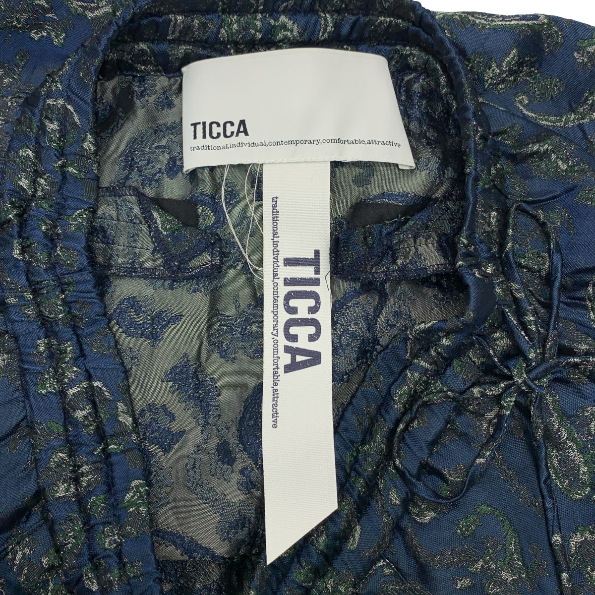 TICCA / 티카 | 고메키 유코 씨 콜라보레이션 큐프라 자카드 팬츠 | 1 | 여성