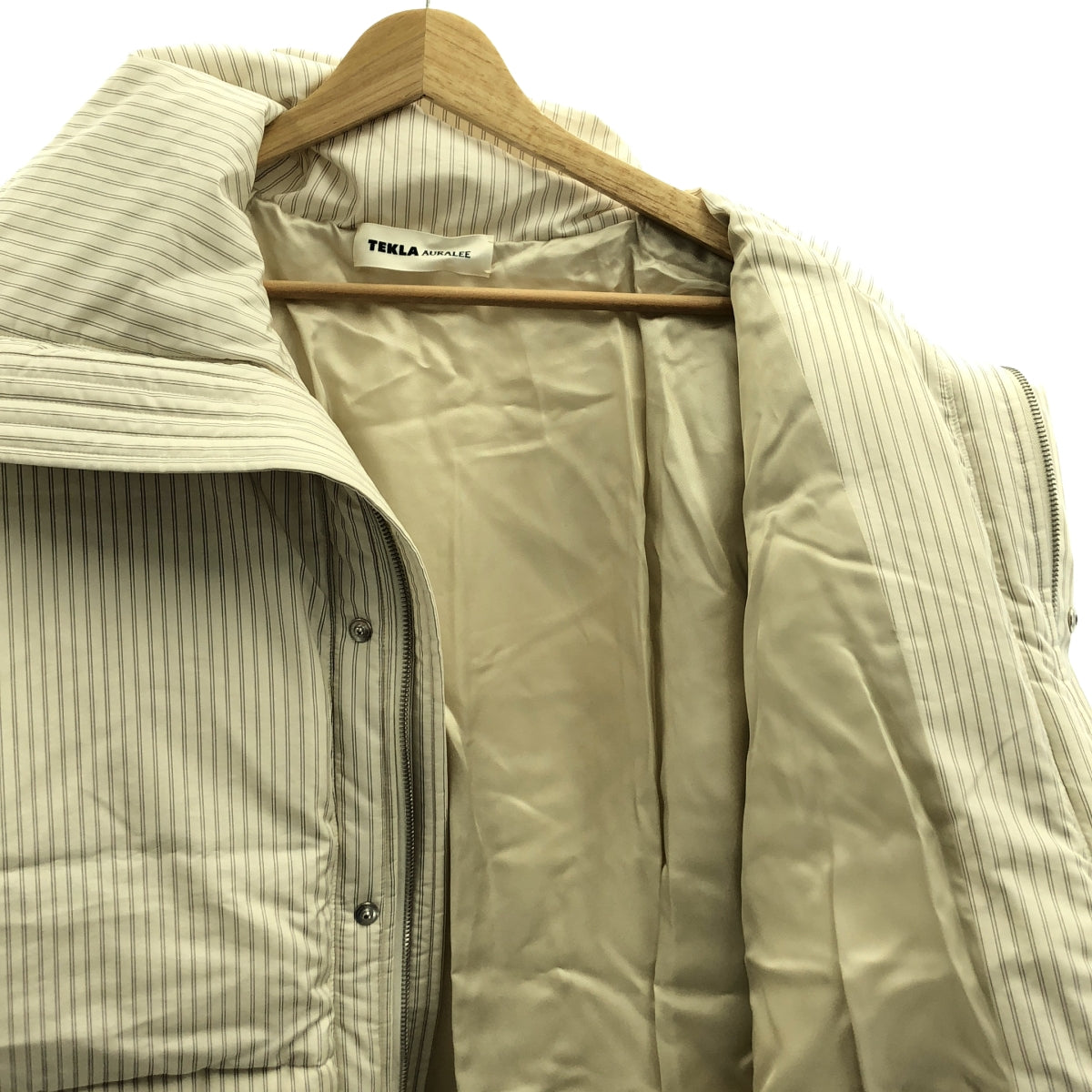 【신품】 AURALEE / 오라리 | × TEKLA / 테크라 STRIPE DOWN JACKET 스트라이프 다운 재킷 | 2 | SNOW STRIPES / 스노 스트라이프 | 남성