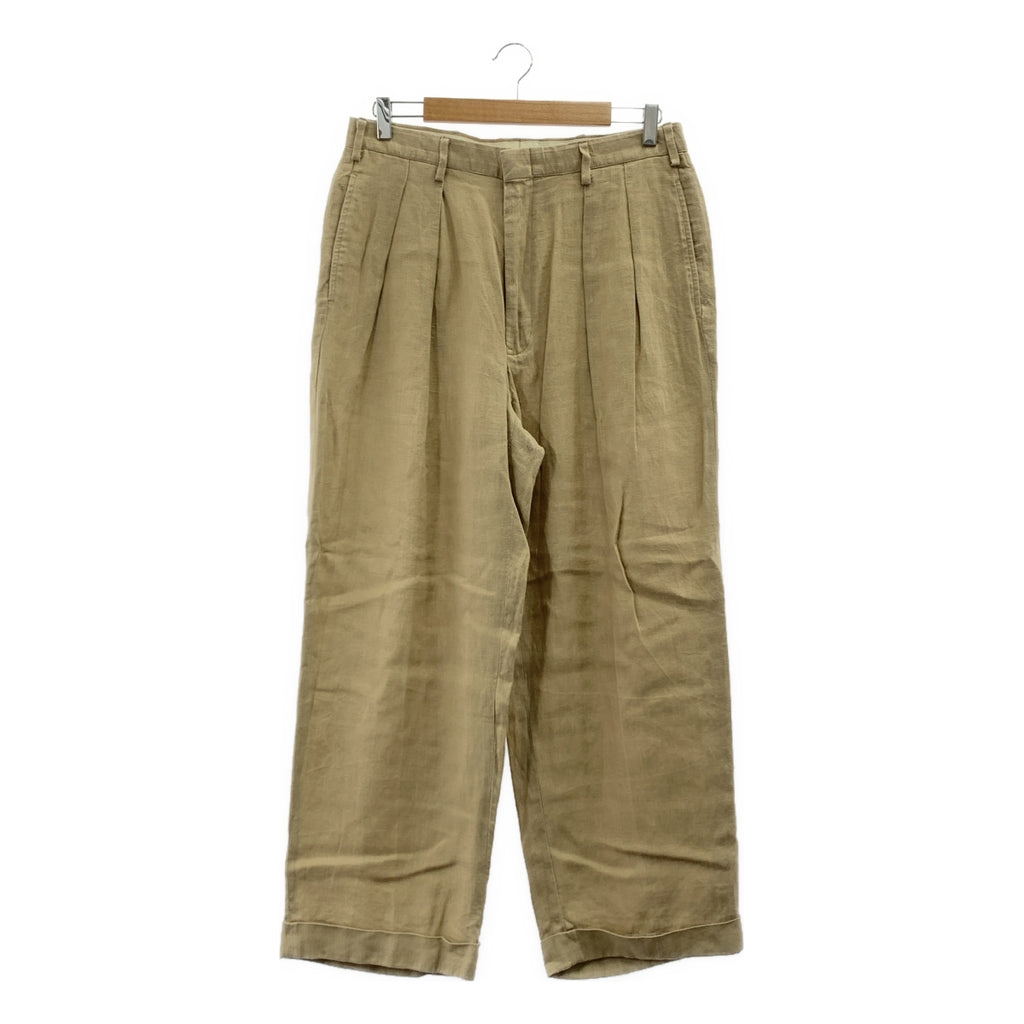 POLO RALPH LAUREN / 폴로랄프로렌 | 린넨 2 택 테이퍼드 슬랙스 팬츠 | M |