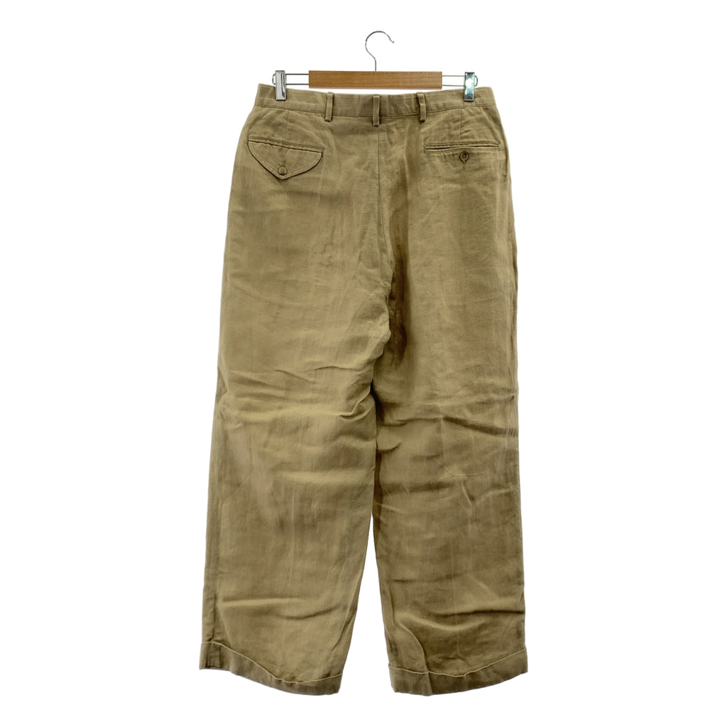 POLO RALPH LAUREN / 폴로랄프로렌 | 린넨 2 택 테이퍼드 슬랙스 팬츠 | M |