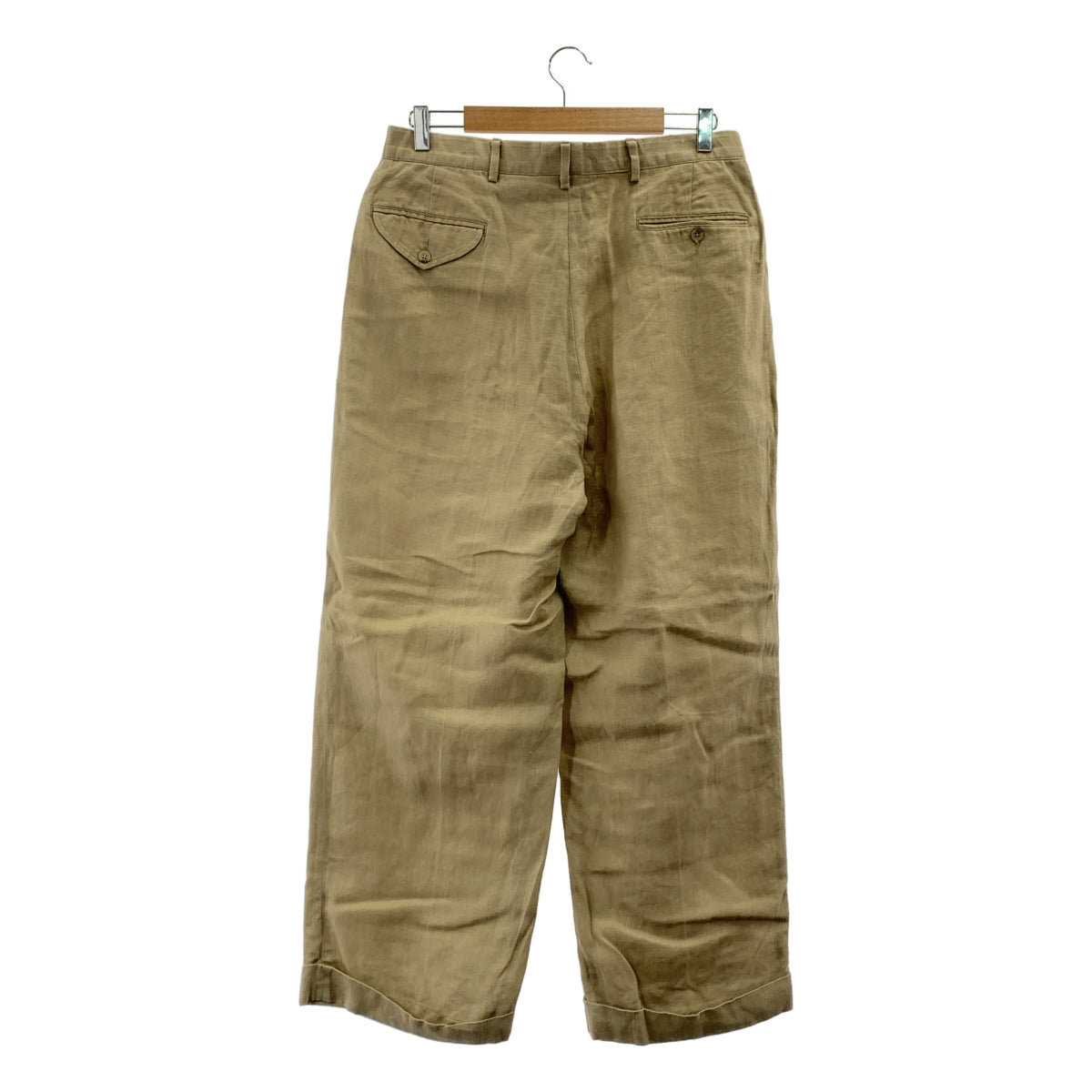 POLO RALPH LAUREN / 폴로랄프로렌 | 린넨 2 택 테이퍼드 슬랙스 팬츠 | M |