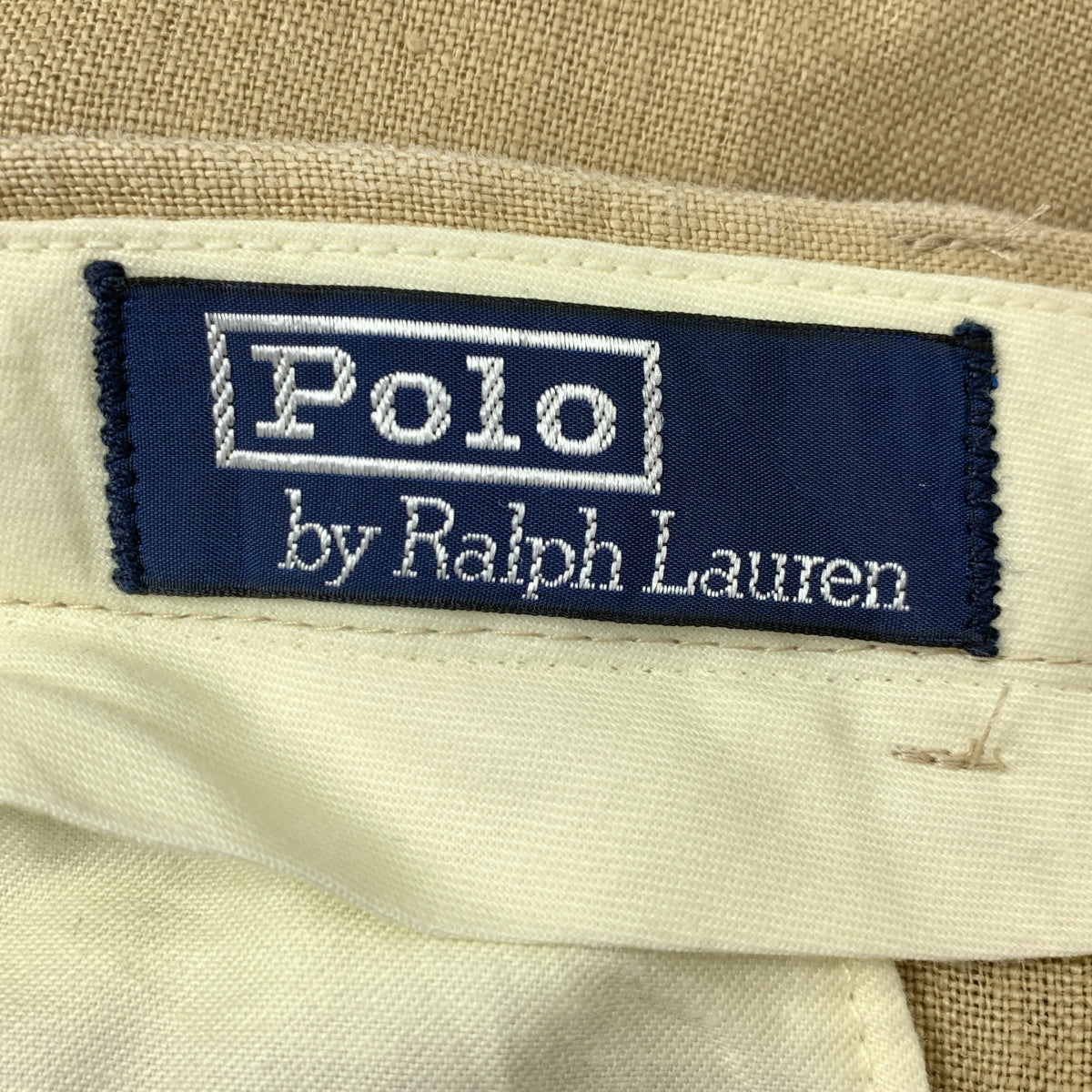 POLO RALPH LAUREN / 폴로랄프로렌 | 린넨 2 택 테이퍼드 슬랙스 팬츠 | M |