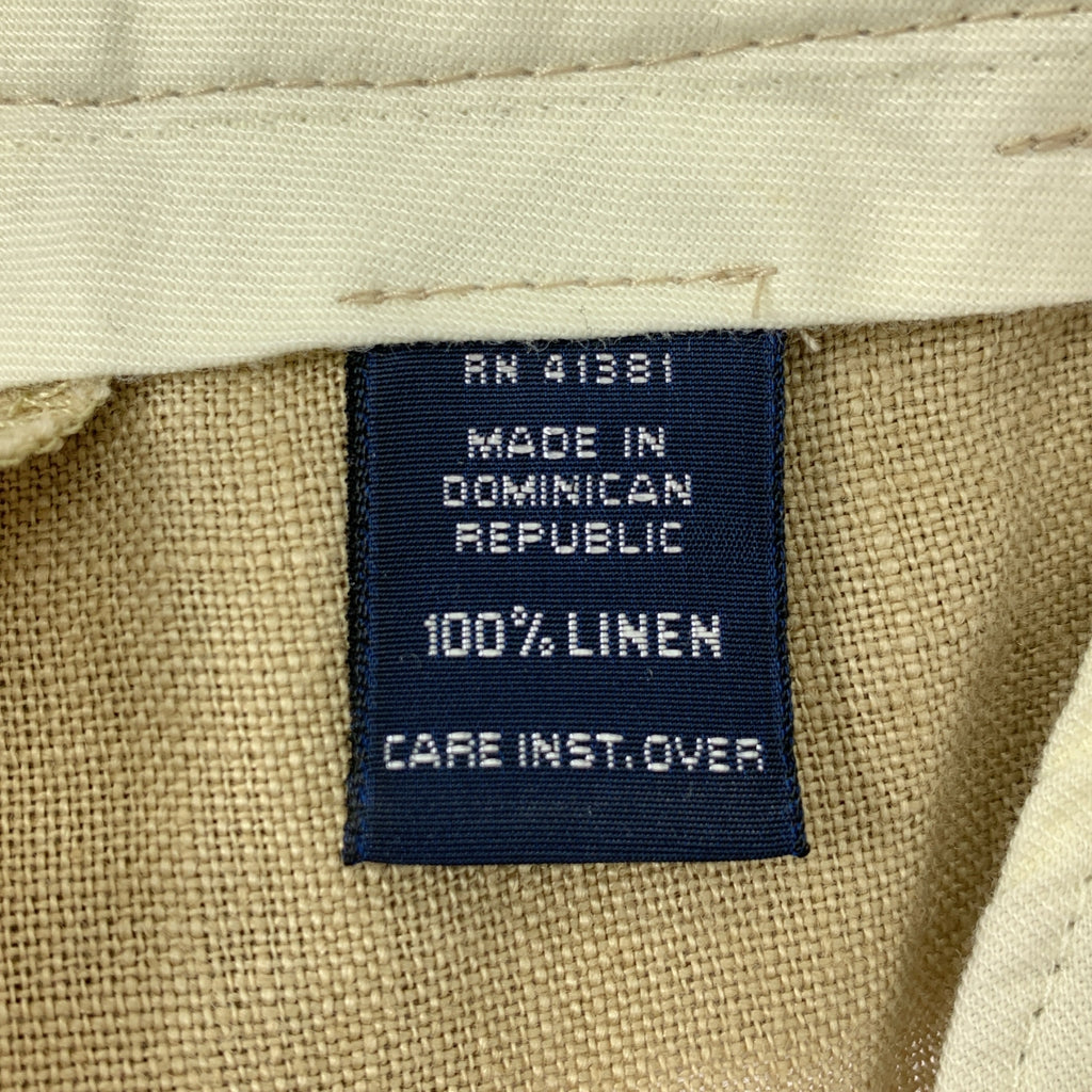 POLO RALPH LAUREN / 폴로랄프로렌 | 린넨 2 택 테이퍼드 슬랙스 팬츠 | M |