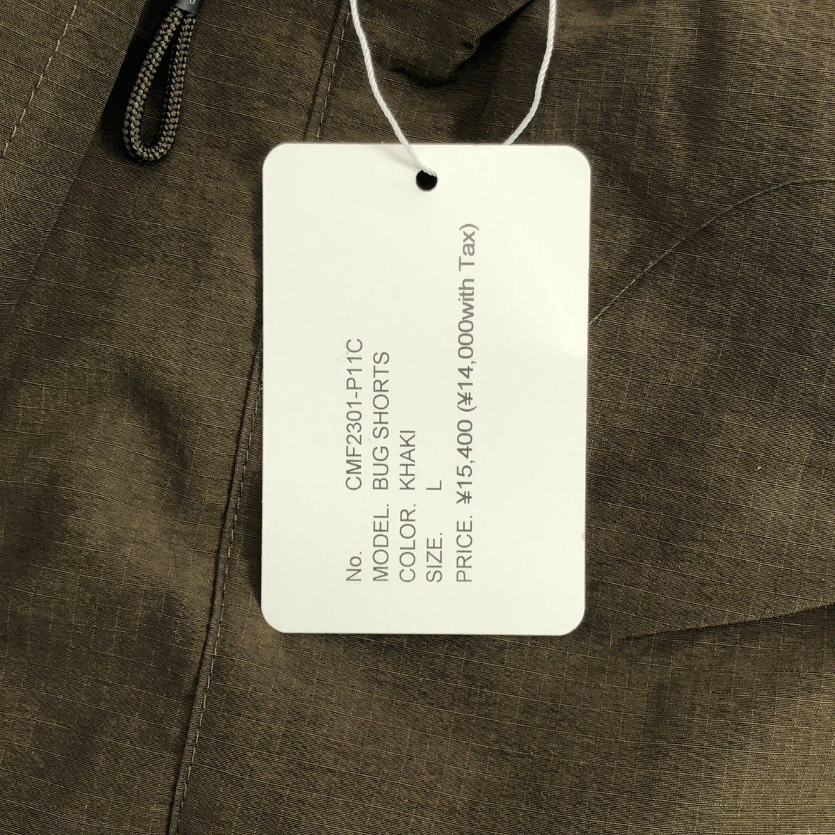 【新品】  CMF OUTDOOR GARMENT / シーエムエフアウトドアガーメント | 2023SS | BUG SHORTS / バグ ショーツ | L | カーキ | メンズ