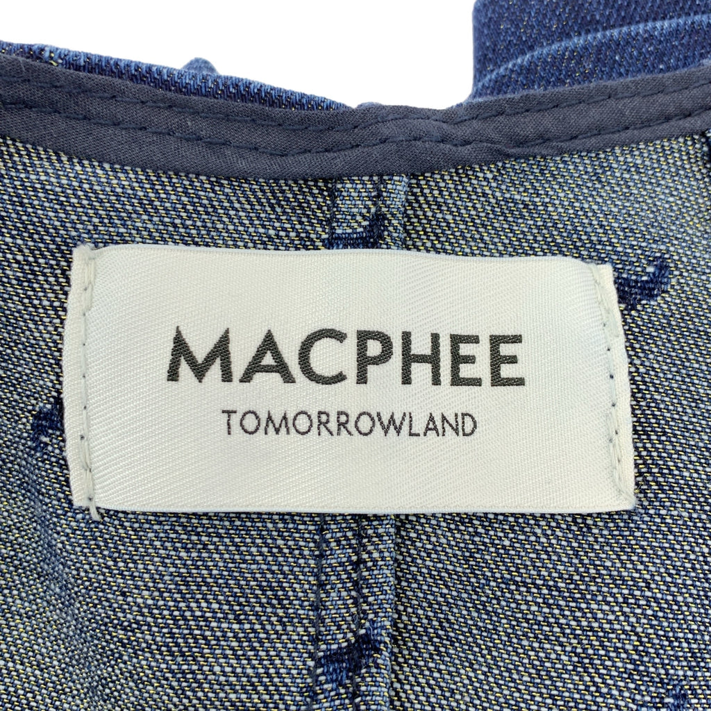 Tomorrowland MACPHEE | 牛仔閃光提花V領中長背心 | 36碼 | 女款
