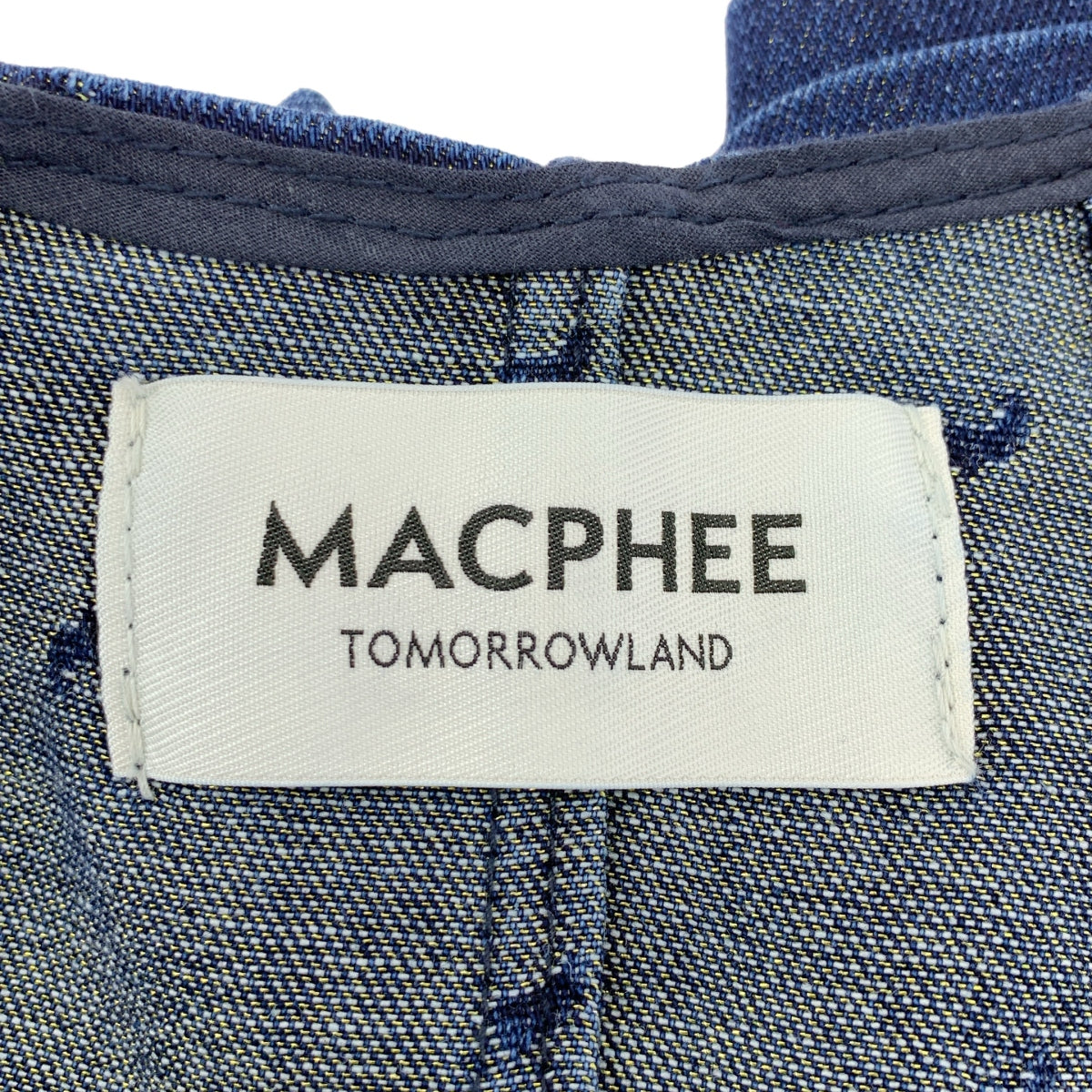 Tomorrowland MACPHEE | 牛仔閃光提花V領中長背心 | 36碼 | 女款