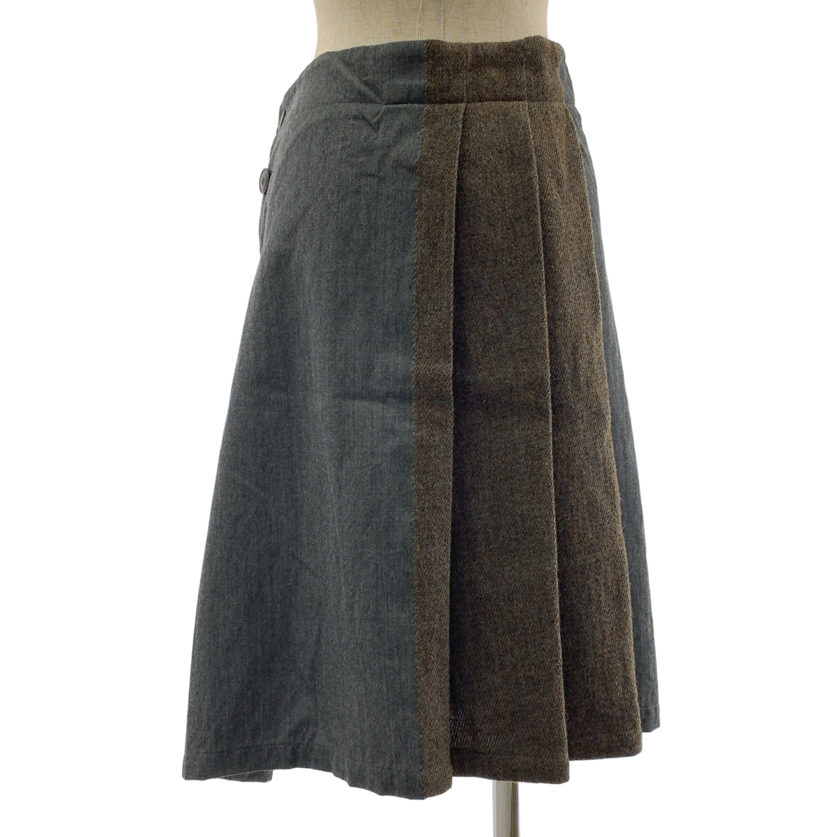 Y's / Y's Yohji Yamamoto | 羊毛褶皺不對稱長裙 | 1 |