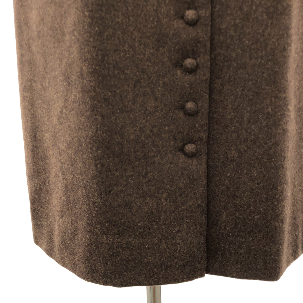【美品】  atelier naruse / アトリエナルセ | wool kurumi button one-piece coat ワンピース コート | F | ブラウン | レディース
