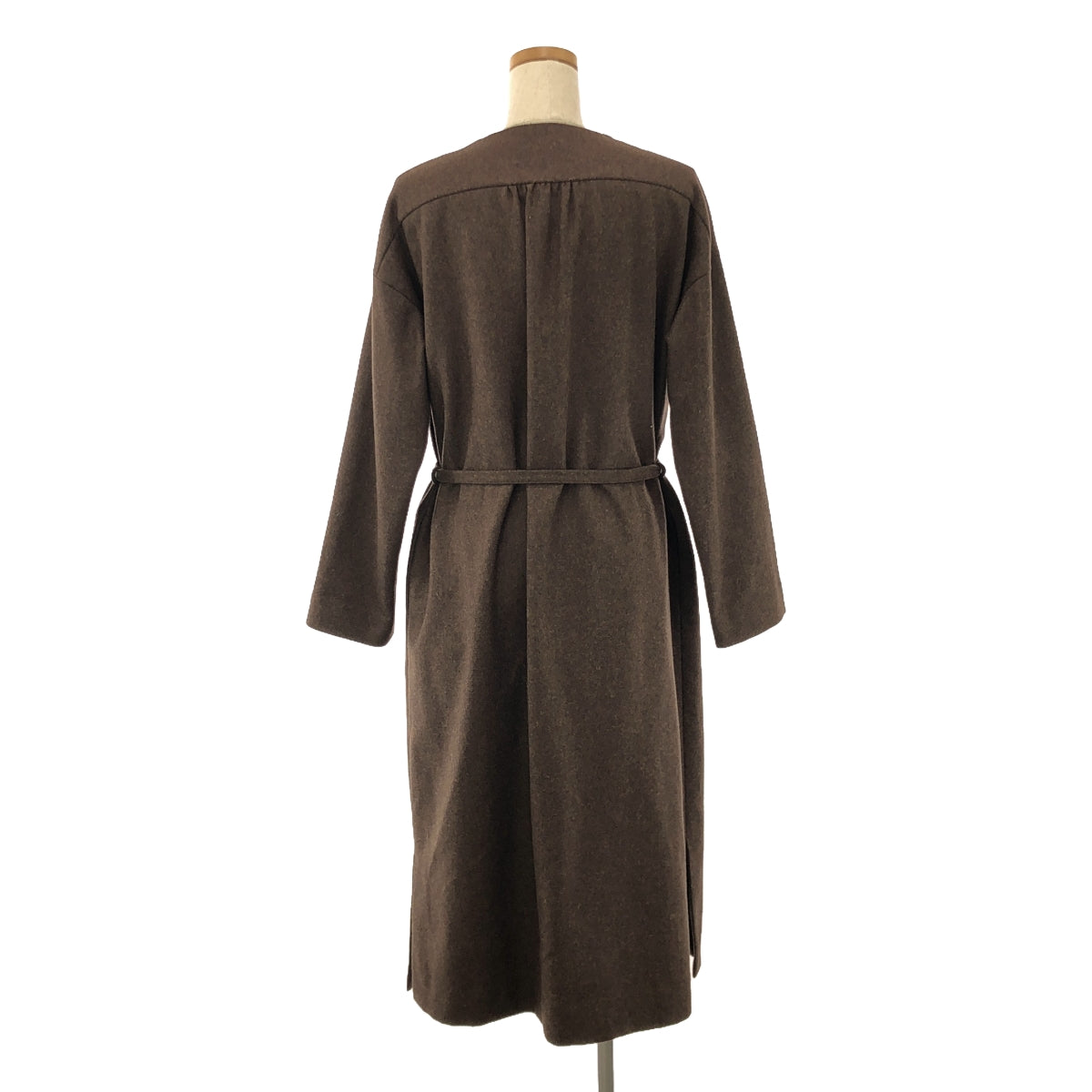 【美品】  atelier naruse / アトリエナルセ | wool kurumi button one-piece coat ワンピース コート | F | ブラウン | レディース