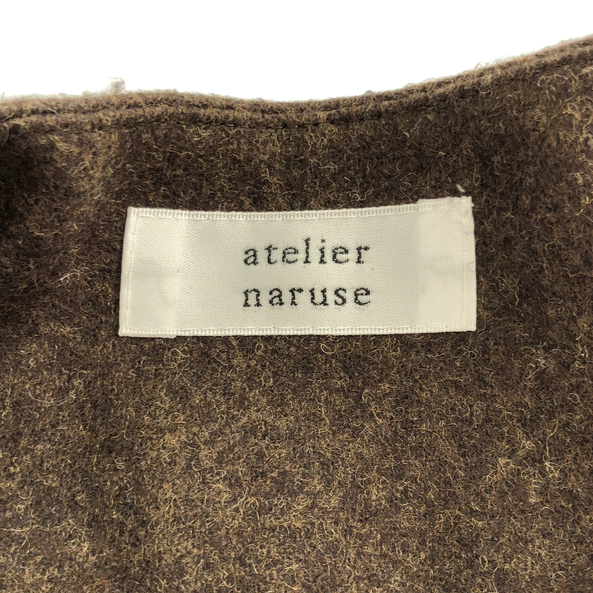 【美品】  atelier naruse / アトリエナルセ | wool kurumi button one-piece coat ワンピース コート | F | ブラウン | レディース