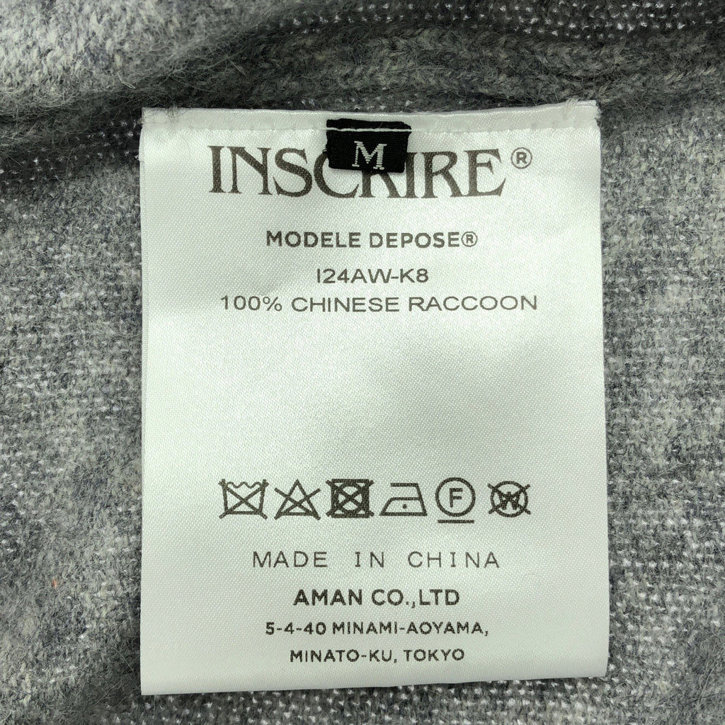 INSCRIRE / 안스쿠리아 | 2024AW | Racoon Line Sweater 라쿤 라인 니트 스웨터 | M | 그레이 / 레드 | 여성