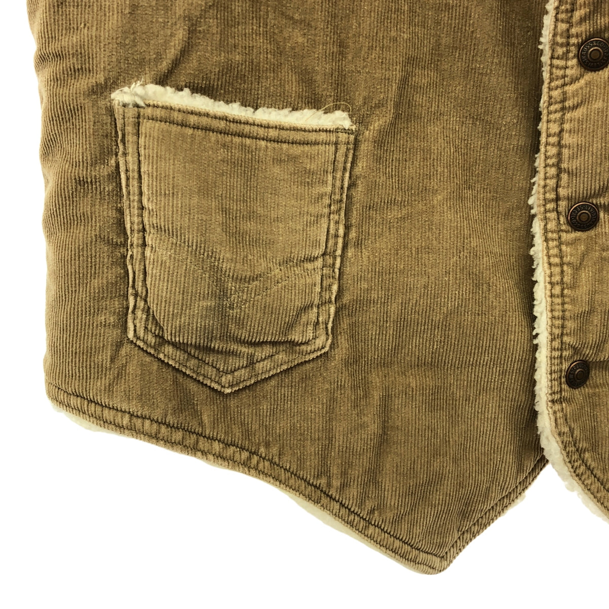 Levi's | 估計是 1970 年代 ~ 復古 / 美國製造復古燈芯絨羊毛背心 / 60605-1523 | XL | 棕色 | 男款