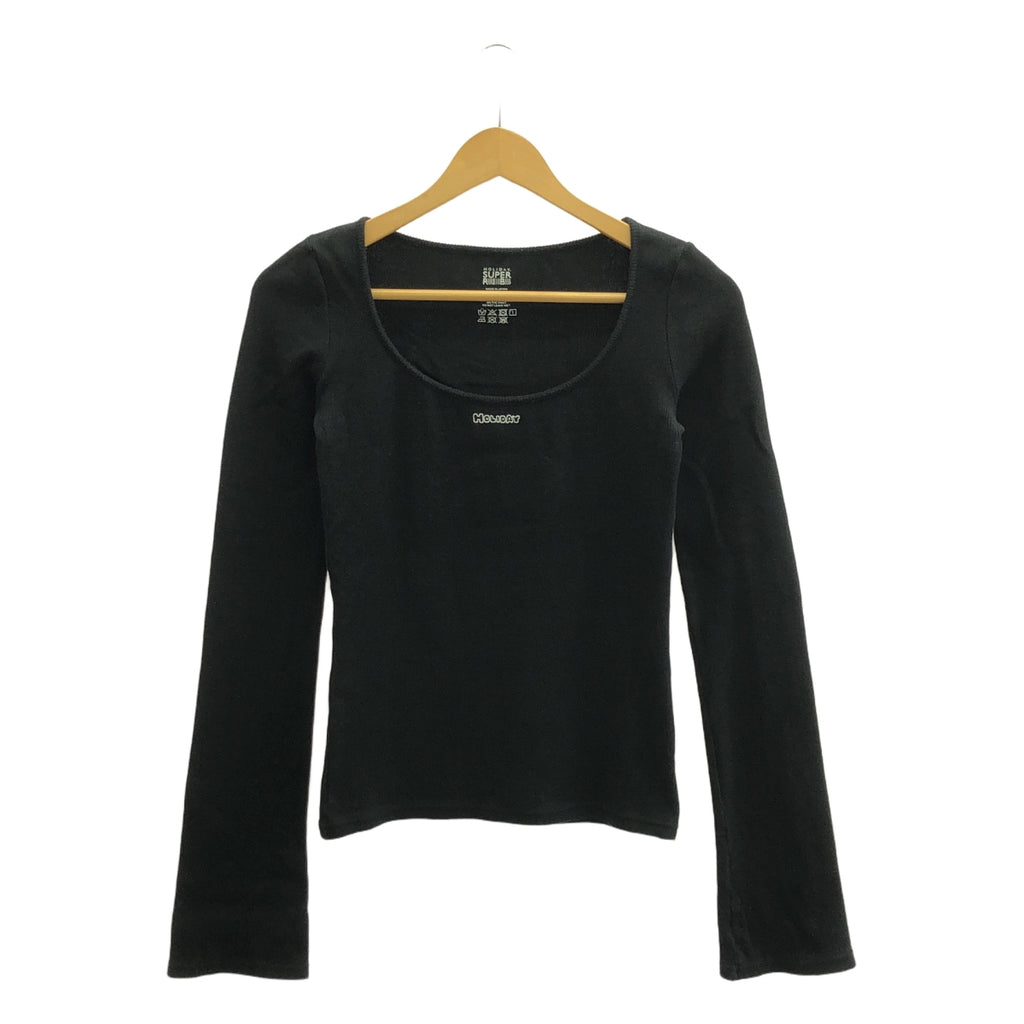 HOLIDAY / ホリデイ | 2023AW | SUPER RIB SCOOP-NECK TOPS スーパーリブ スクープネック カットソー | ONE SIZE | ブラック | レディース