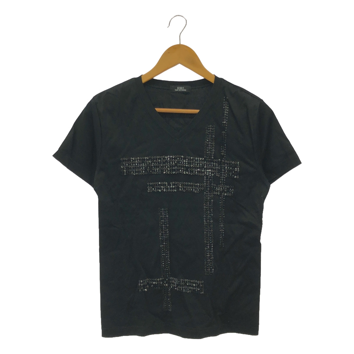 [Good Condition] 5351 POUR LES HOMMES / 5351 Pour Hommes | Bejeweled T-shirt cut and sew | 46 | Black | Men's